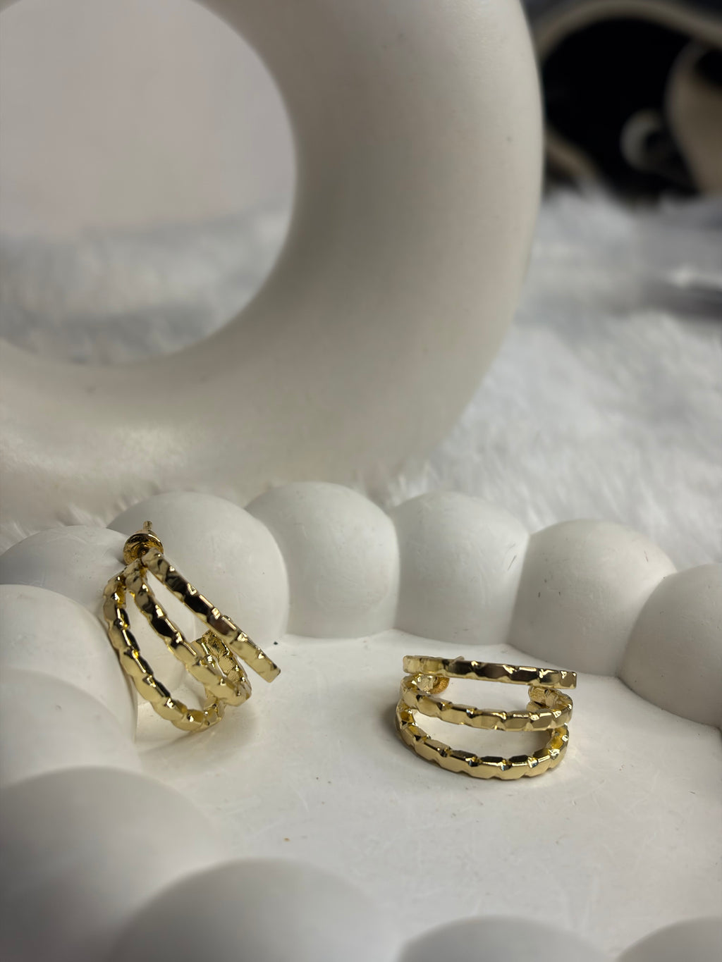 ANti Tarnish Half Ring Earrings