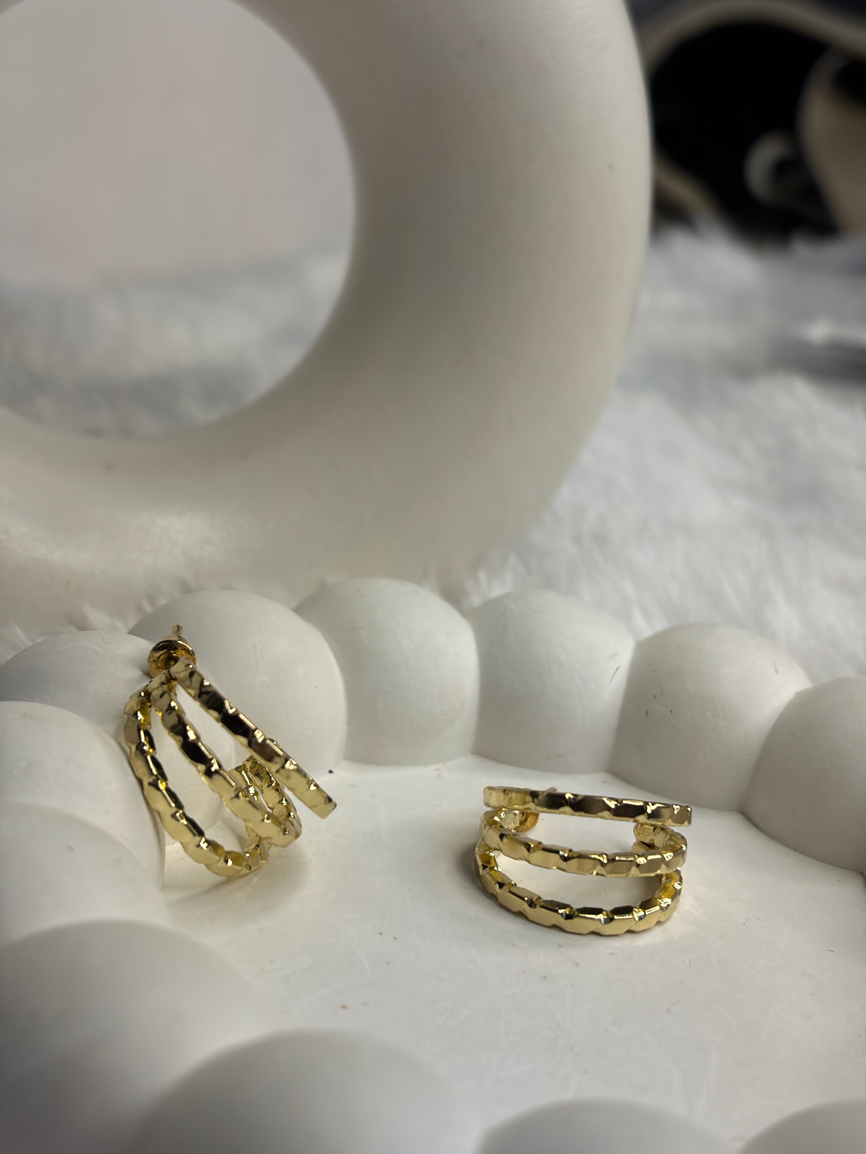 ANti Tarnish Half Ring Earrings