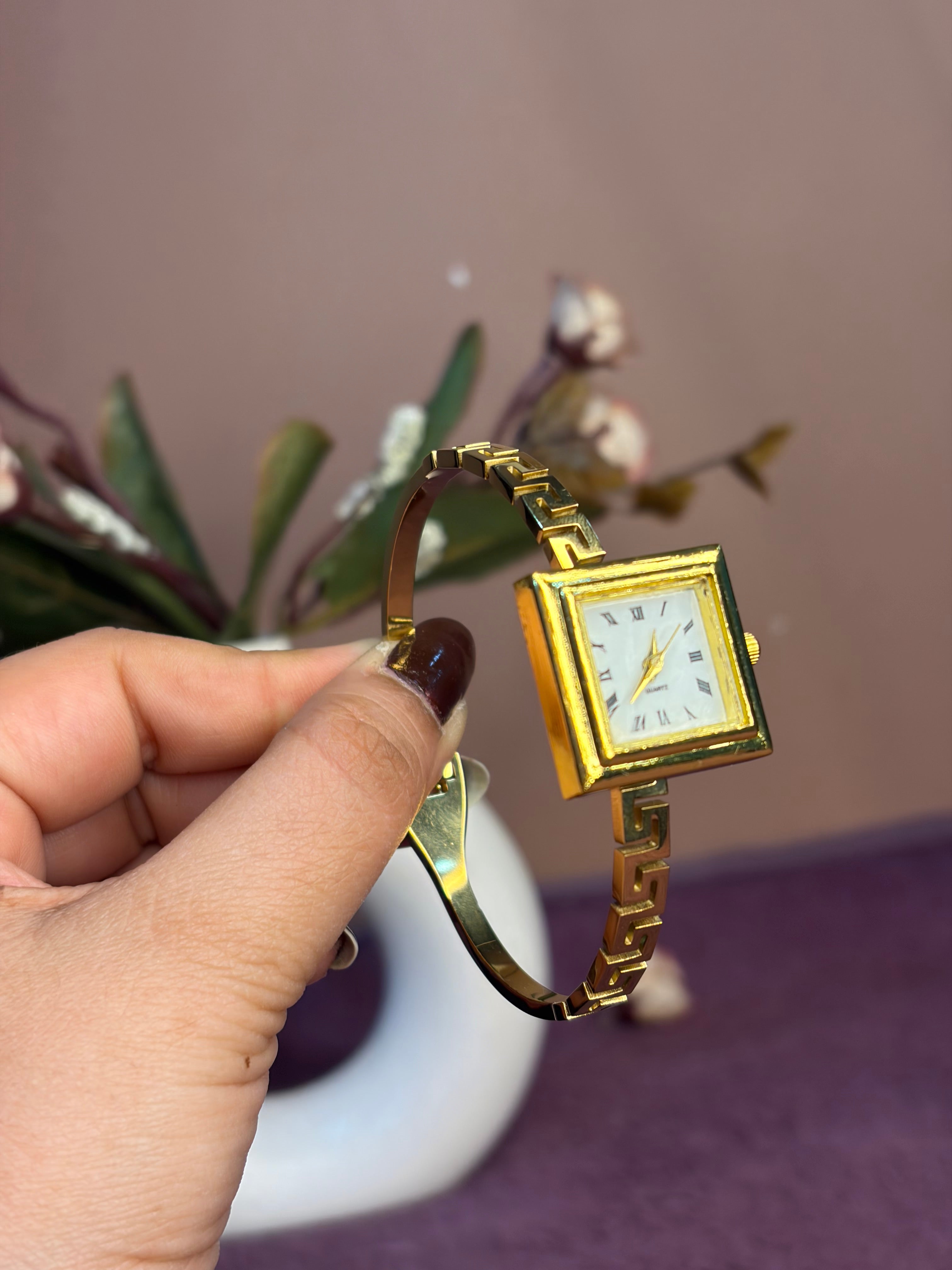 Gold Kada Watch