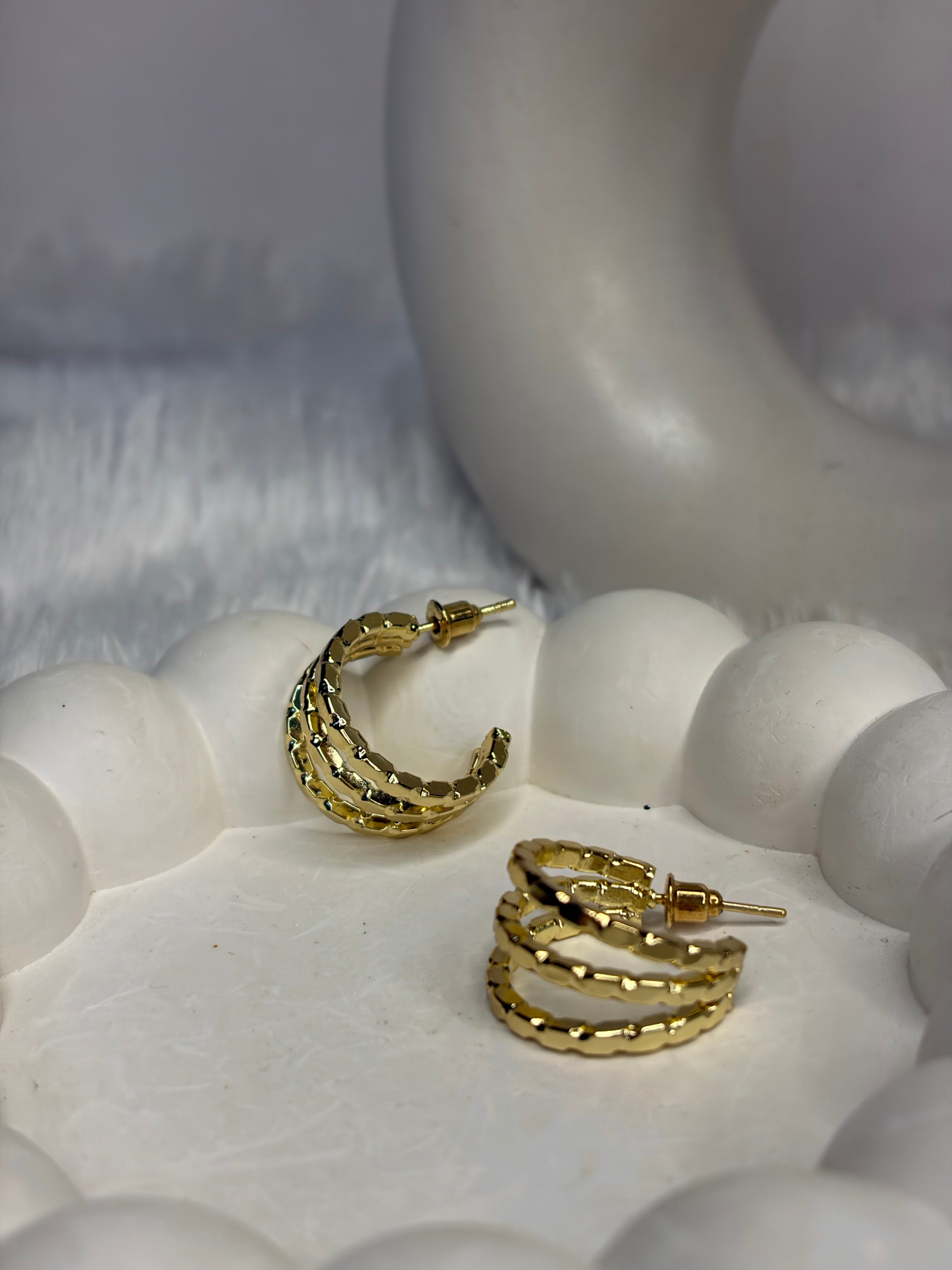 ANti Tarnish Half Ring Earrings