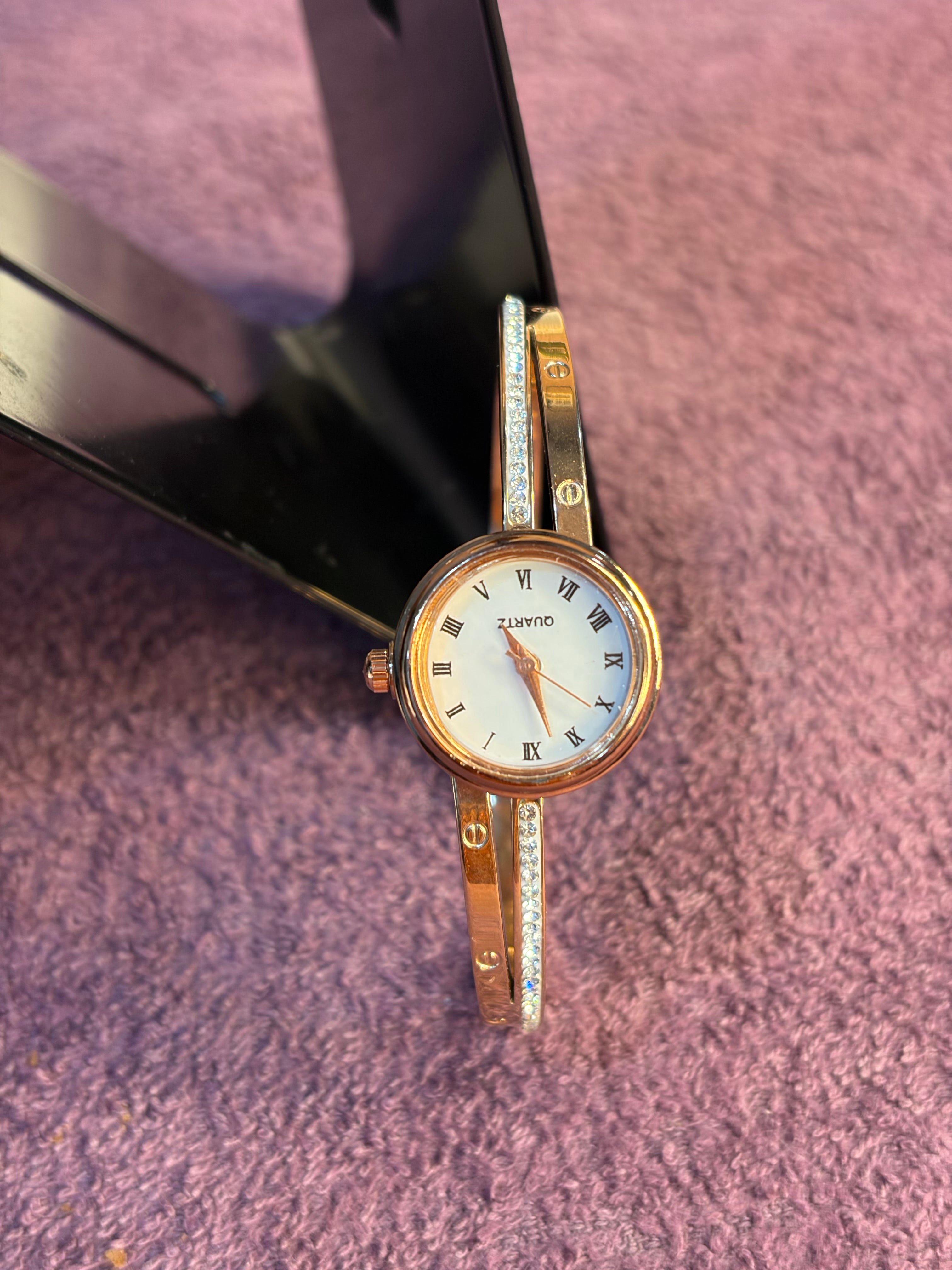 Rose gold Kada Watch