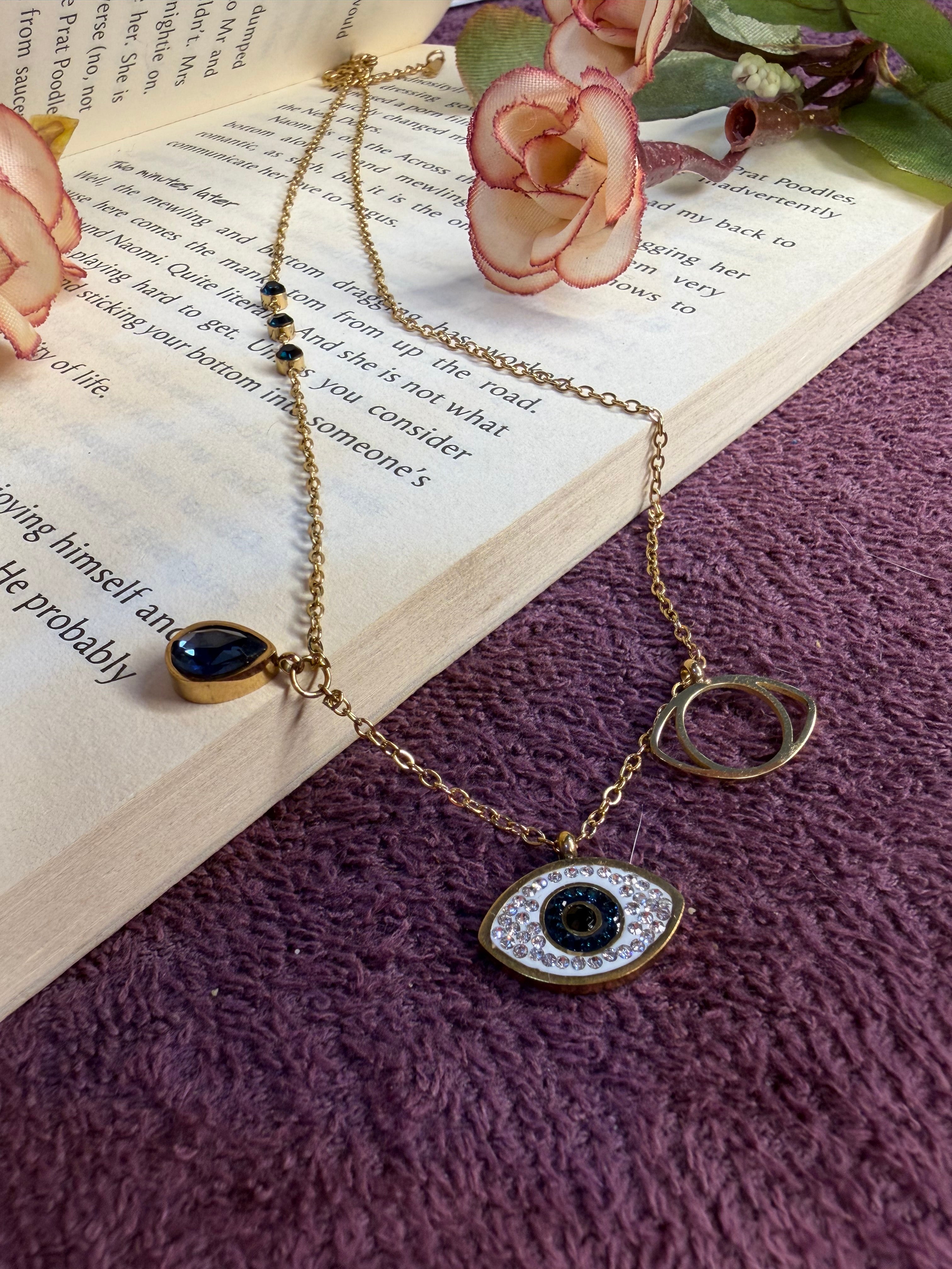 Anti Tarnish Evil Eye Chain