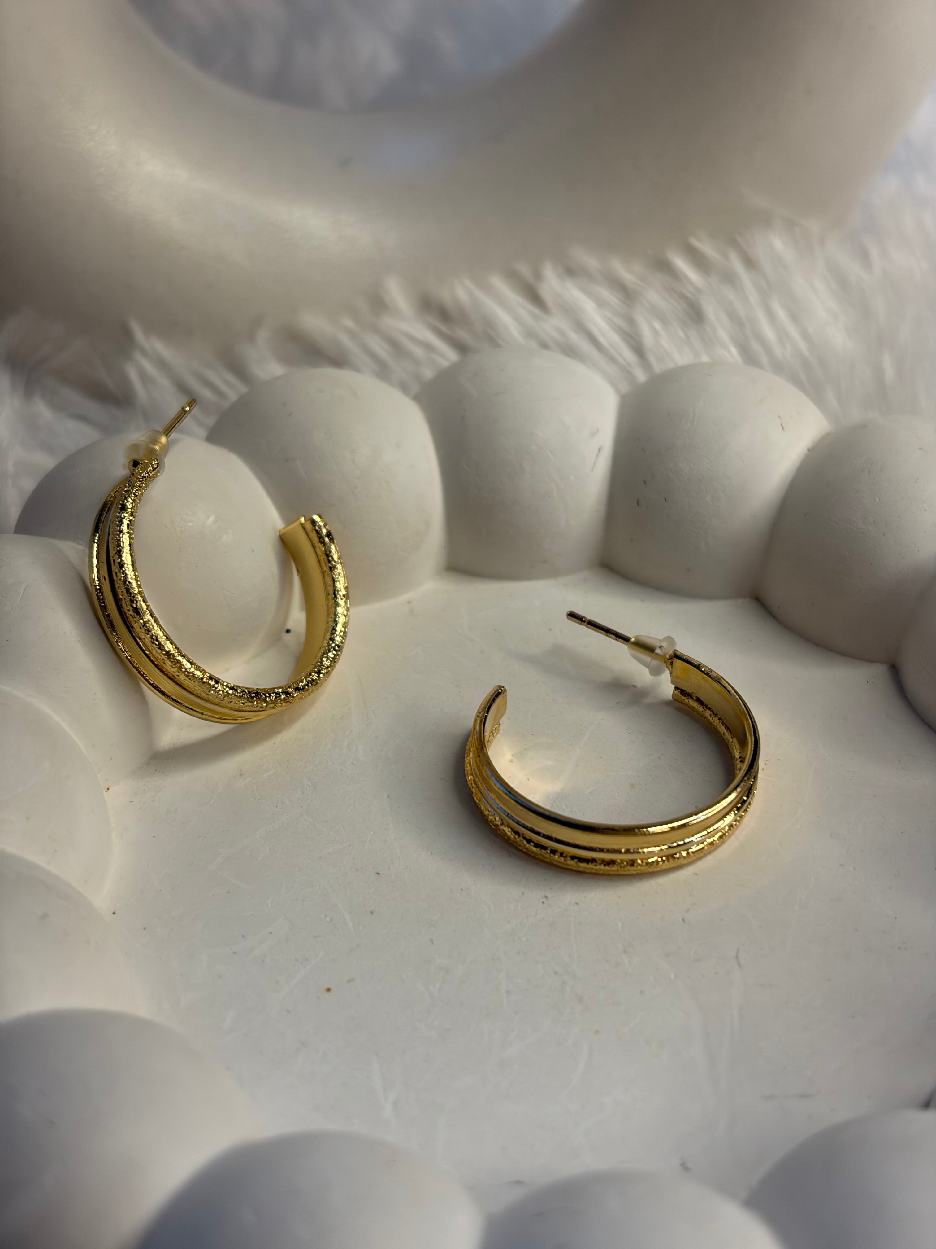 Anti Tarnish Half Ring Earrings