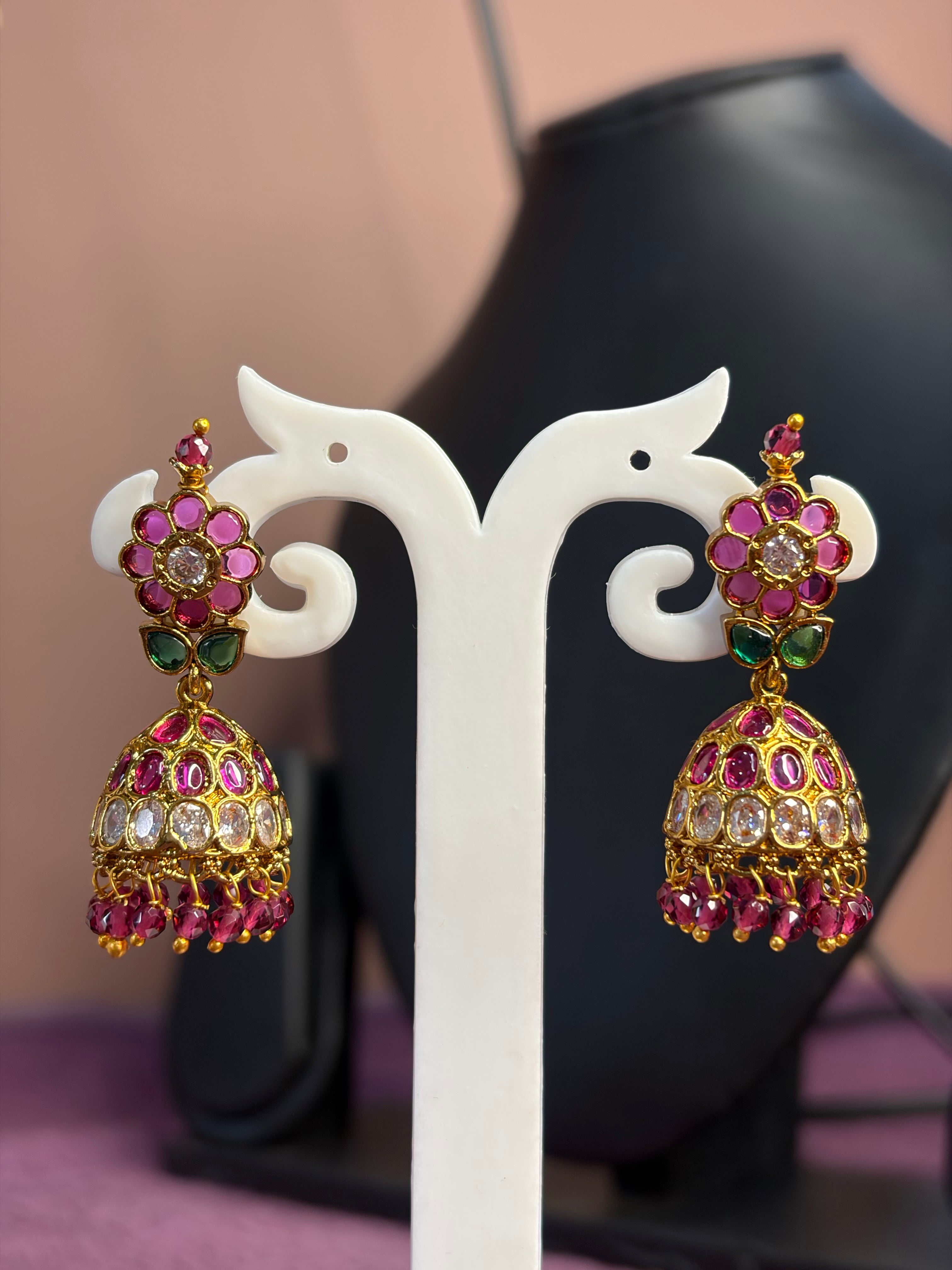 Traditional Jadau Kundan Earrings