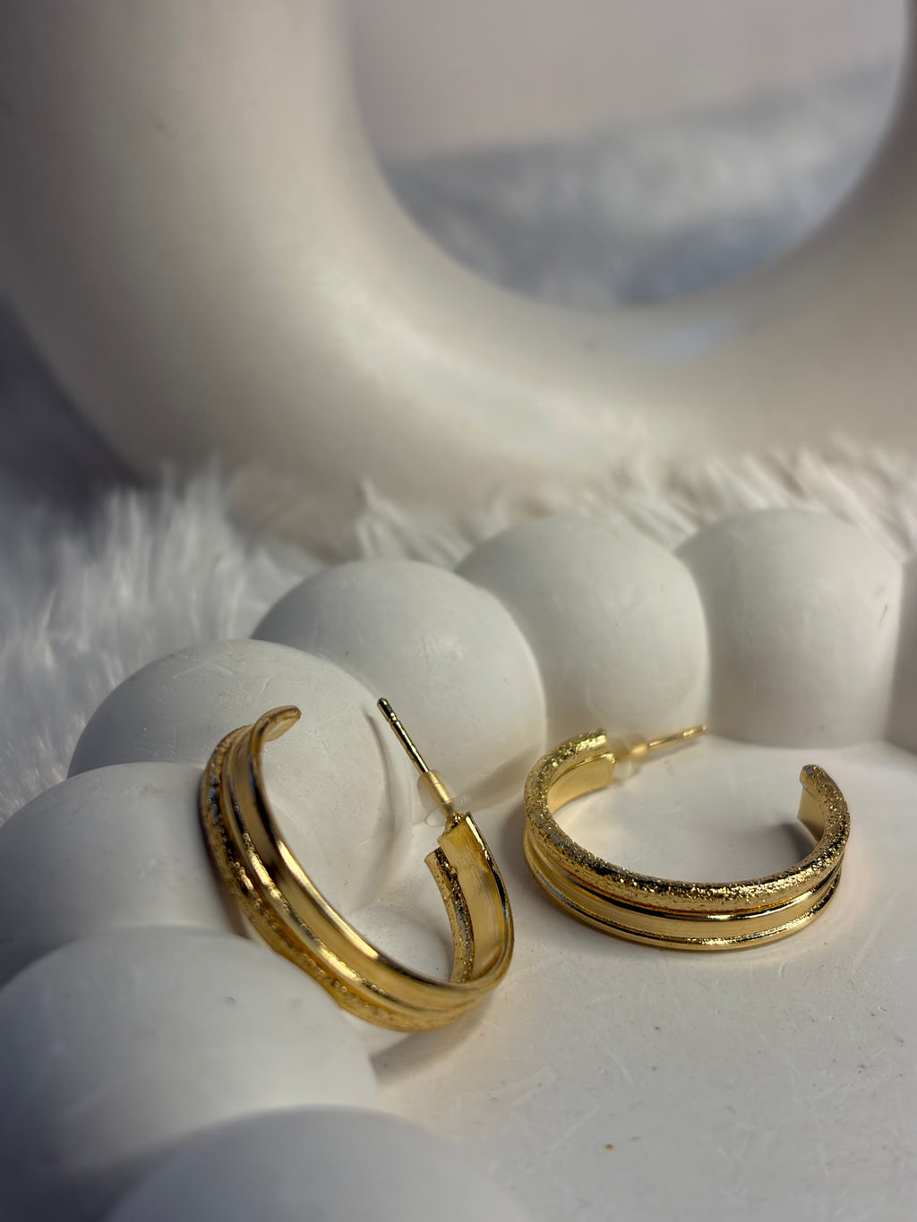 Anti Tarnish Half Ring Earrings