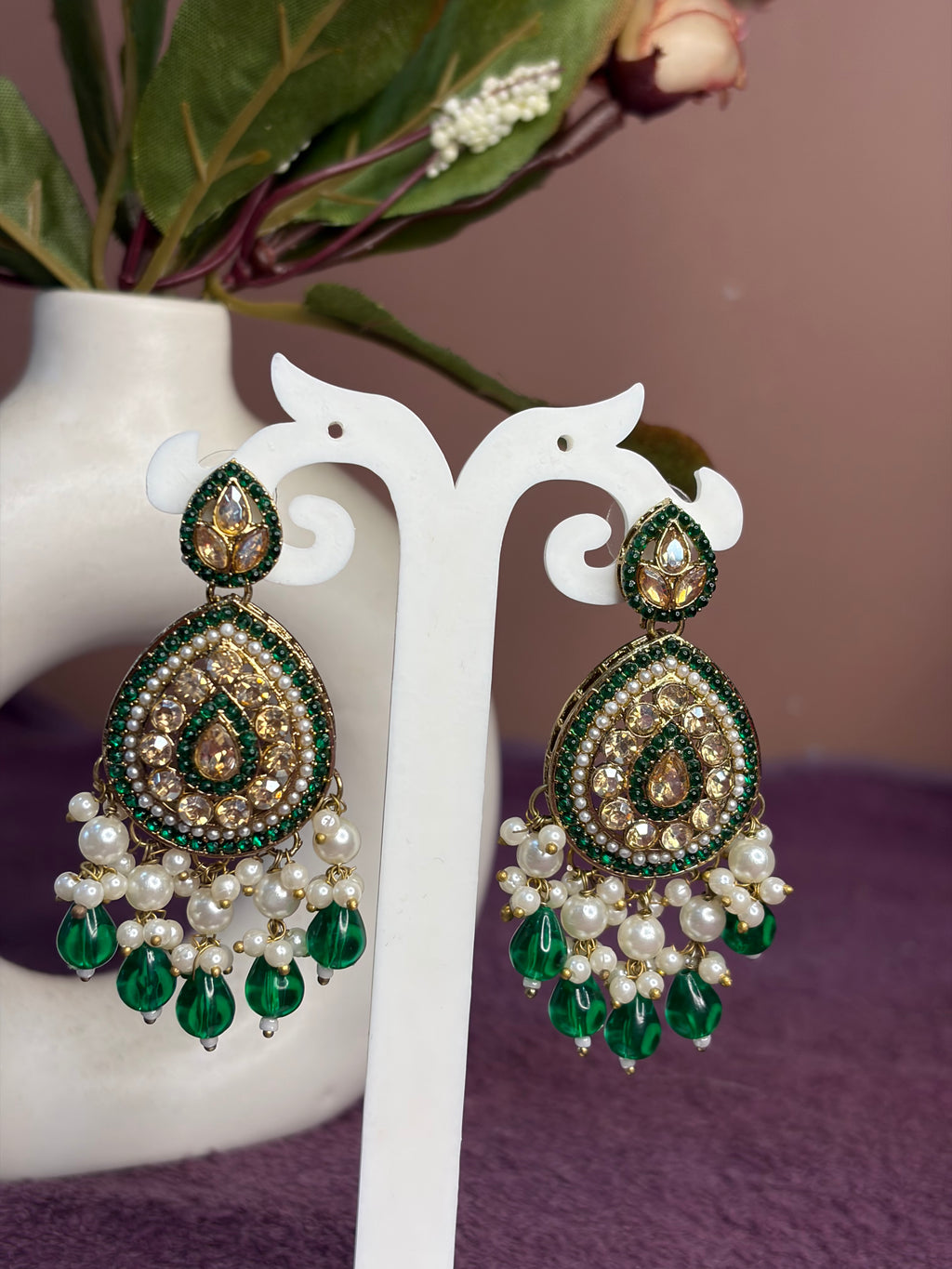Green Earrings