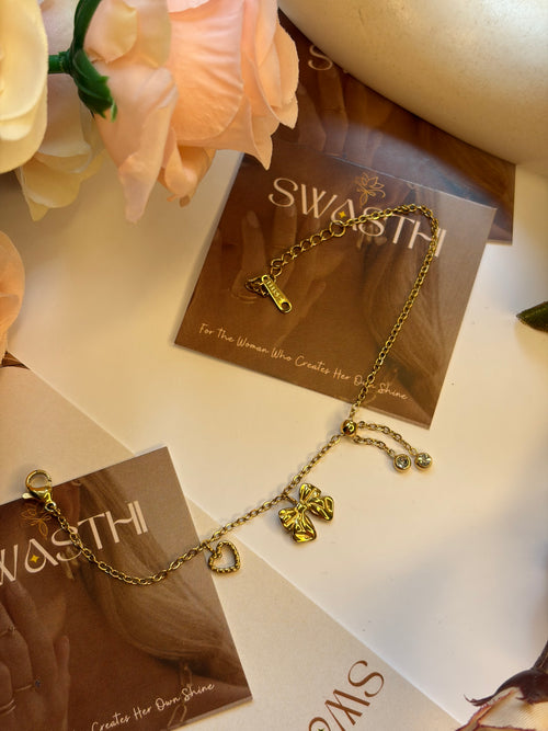 Anti Tarnish Bow Chain Braclet