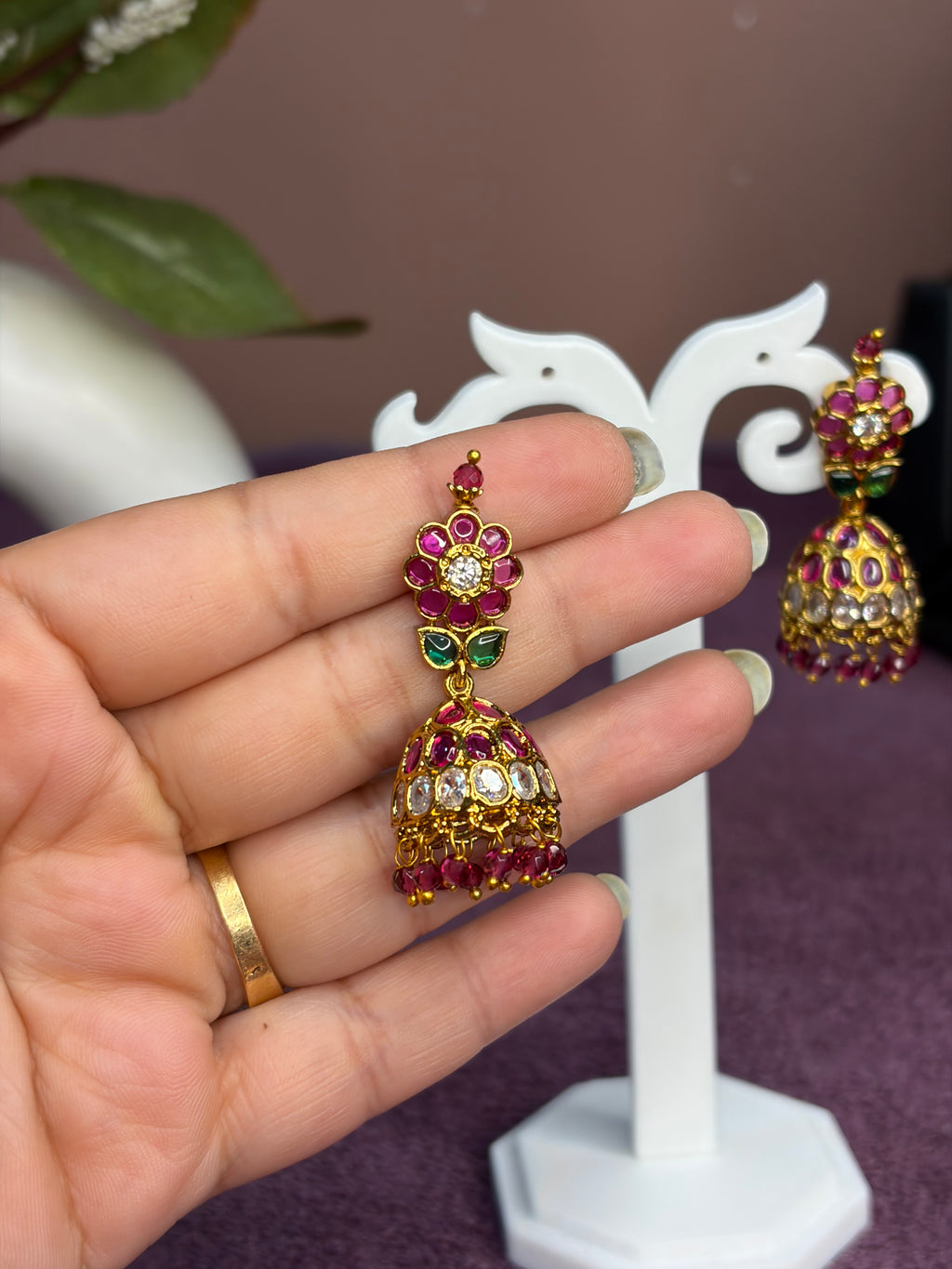 Traditional Jadau Kundan Earrings