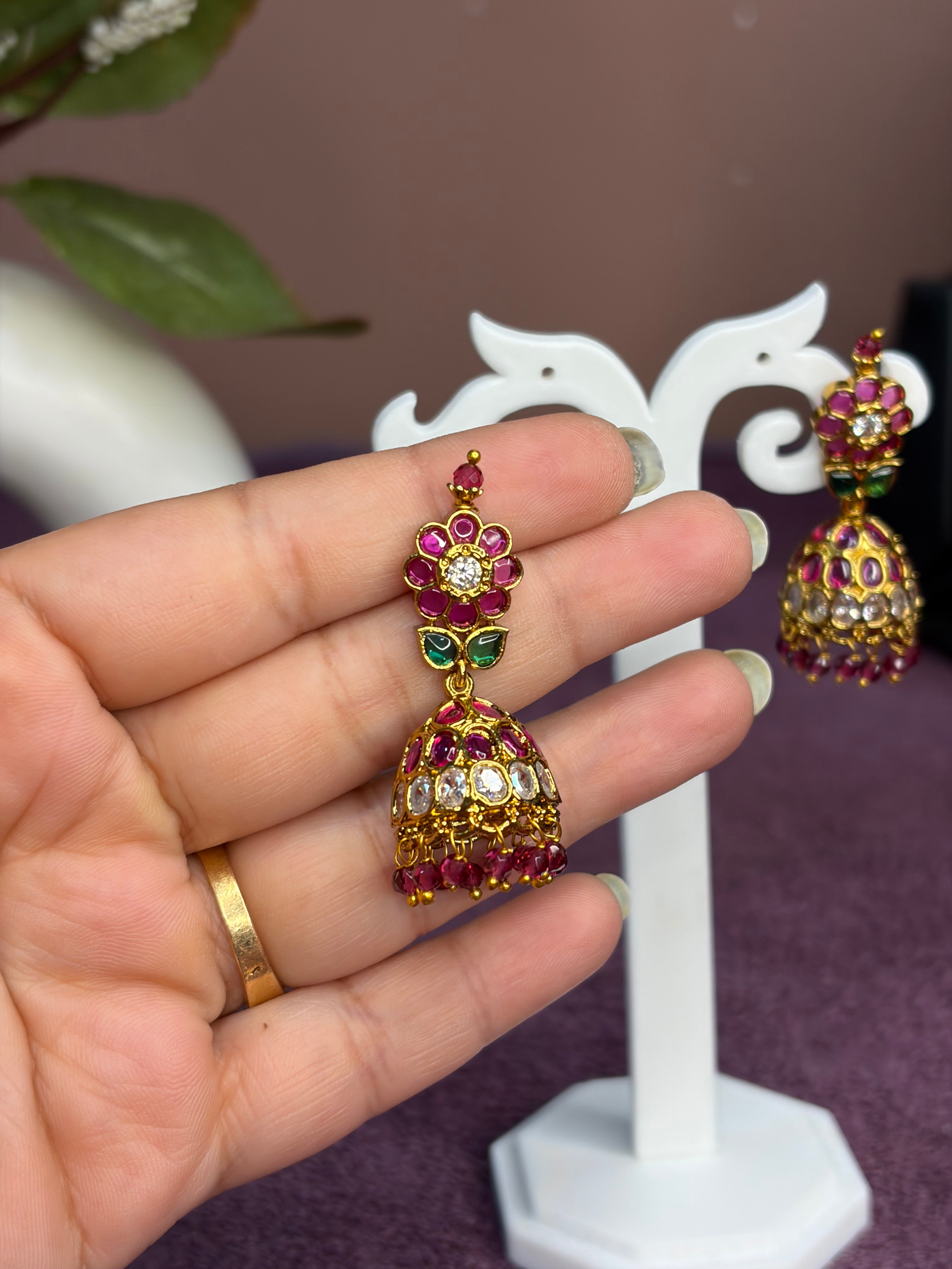 Traditional Jadau Kundan Earrings