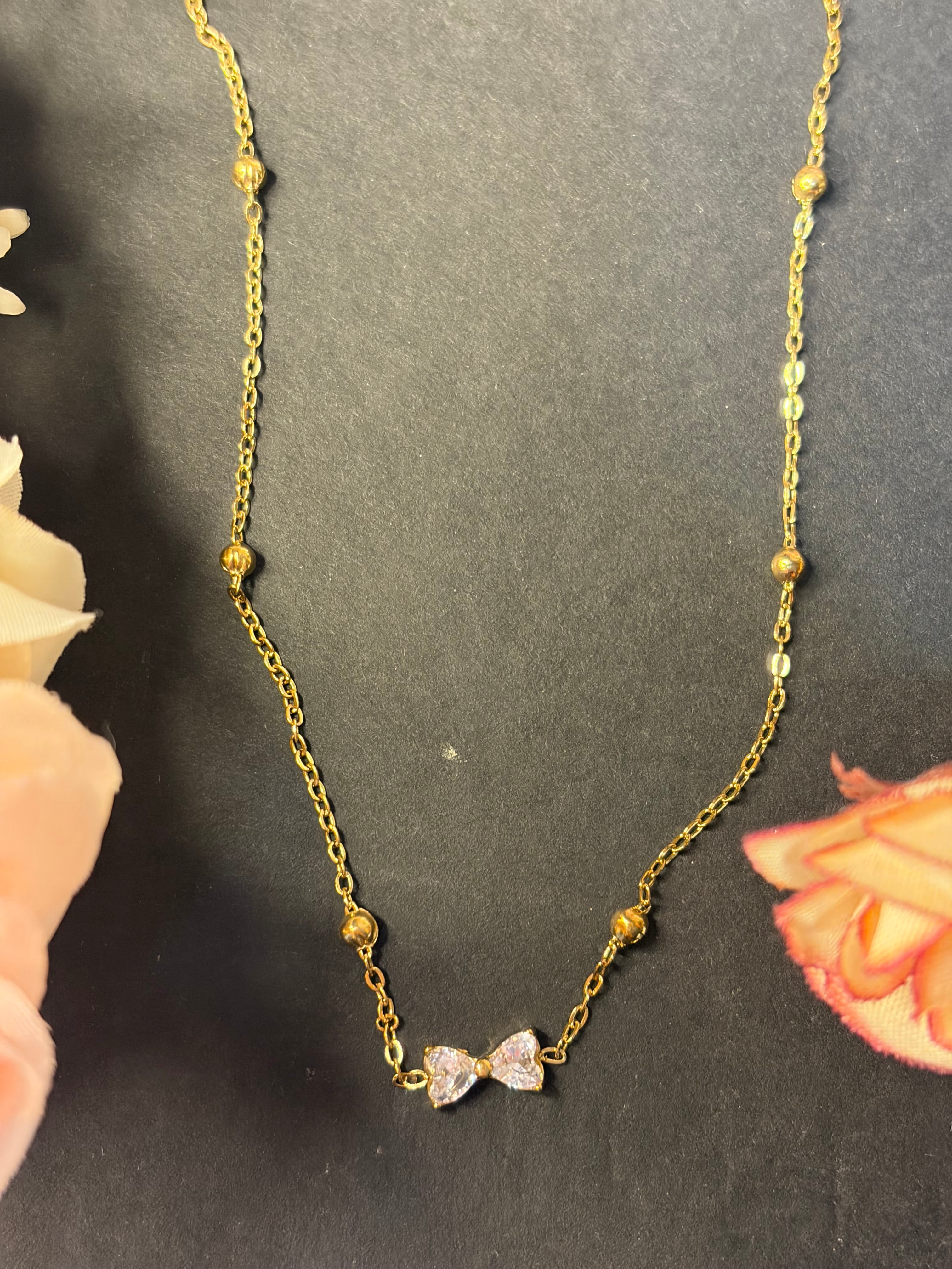 Anti Tarnish Bow Chain