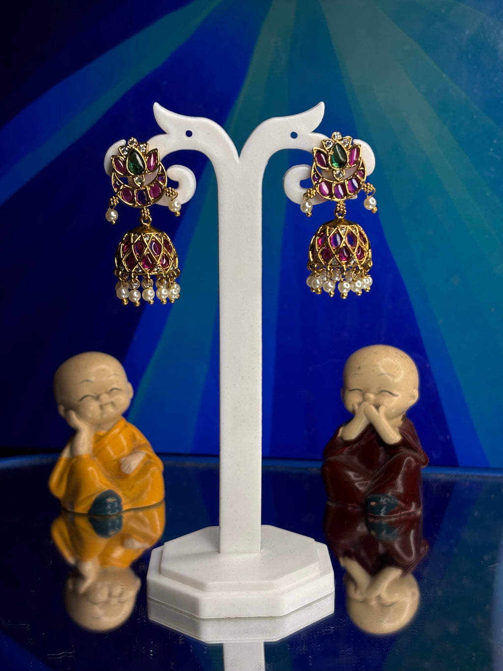 Traditional Pink Jadau Stone Buttalu