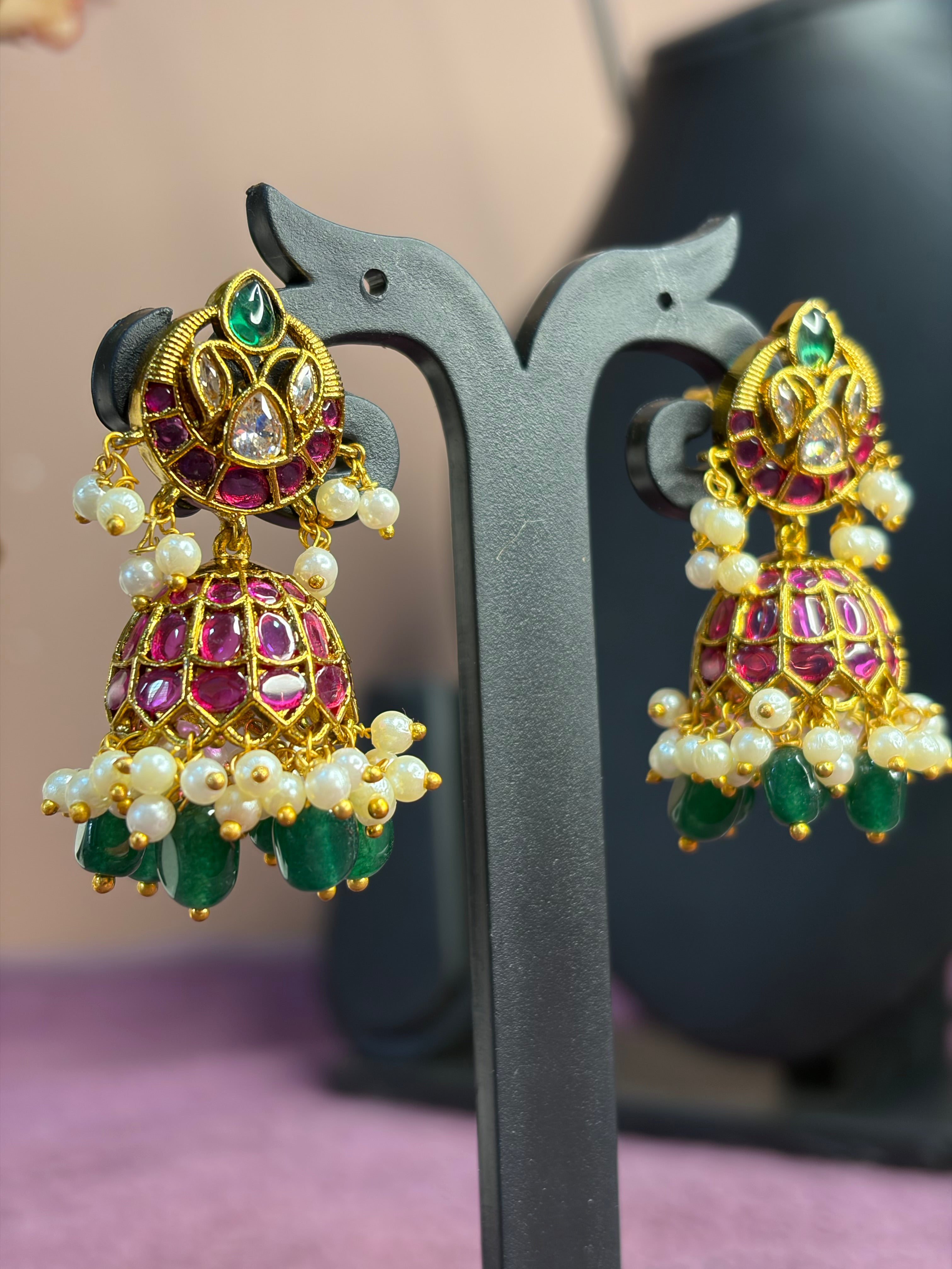 Traditional Jadau Kundan Earrings