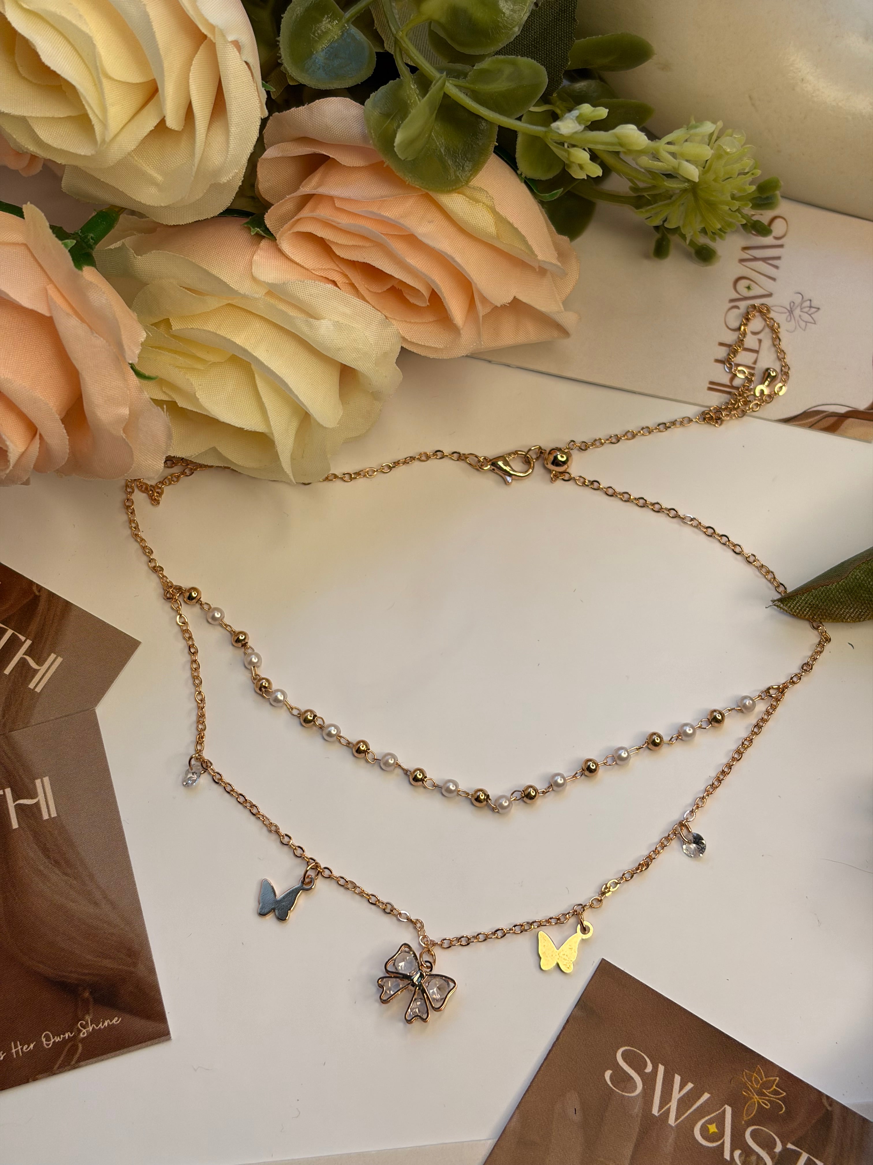 Rose Gold Double Layered Necklace Chain