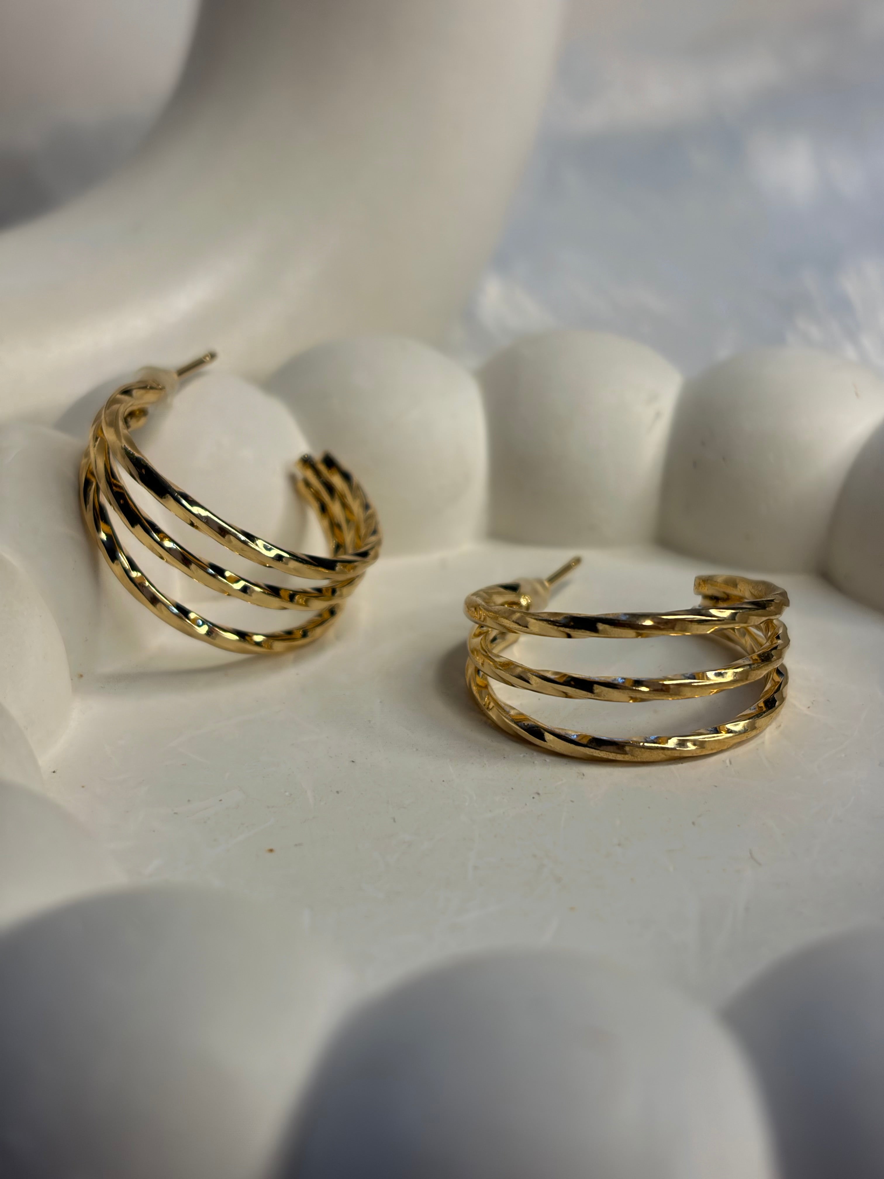 Anti Tarnish Half Ring Earrings