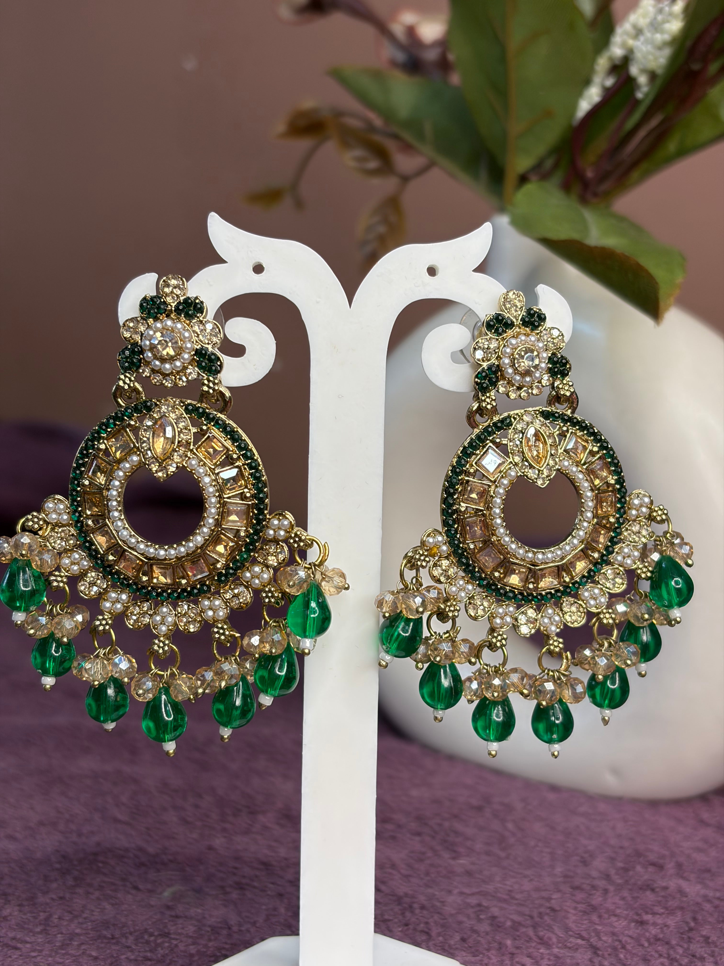 Green Earrings