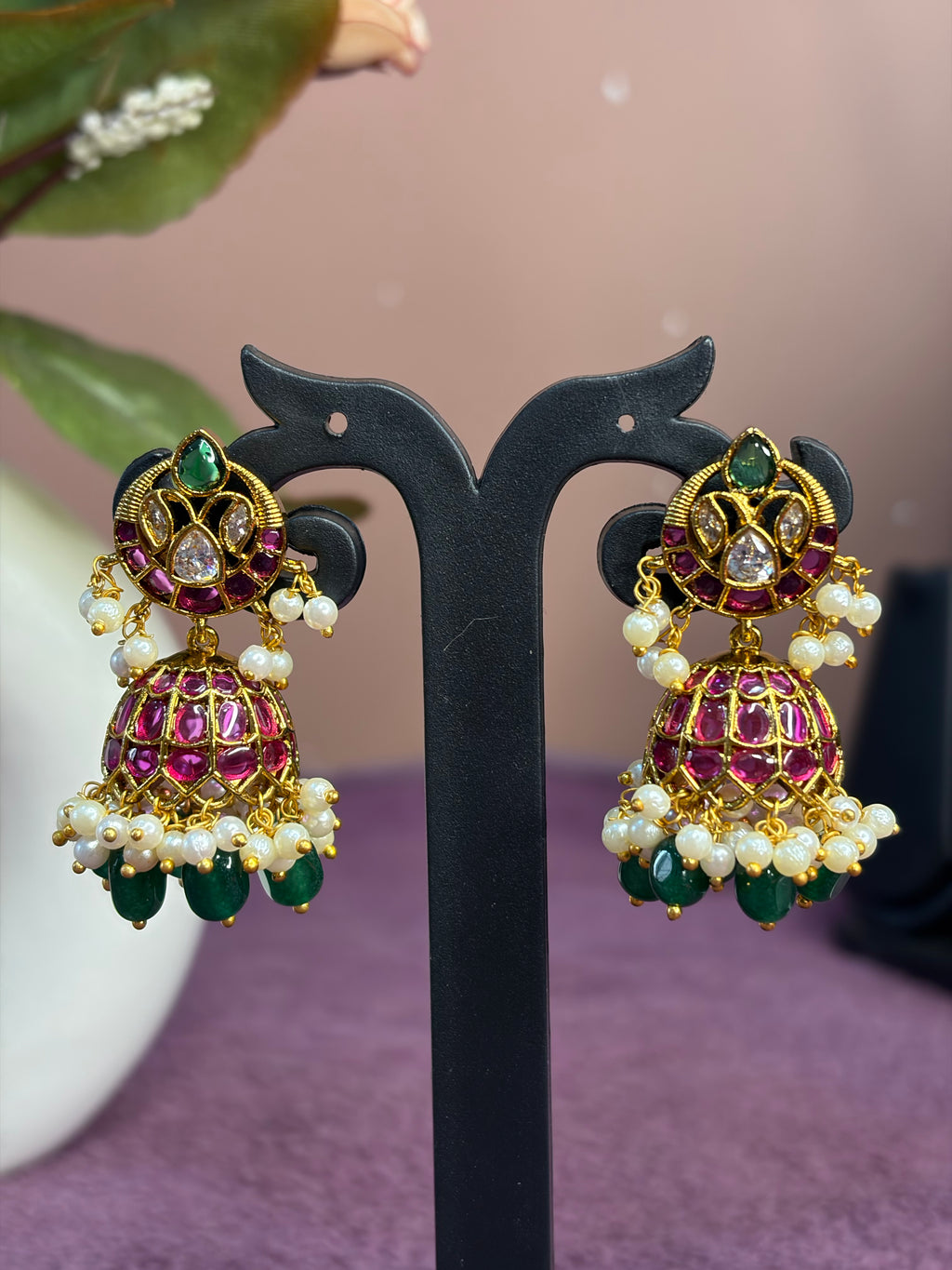 Traditional Jadau Kundan Earrings