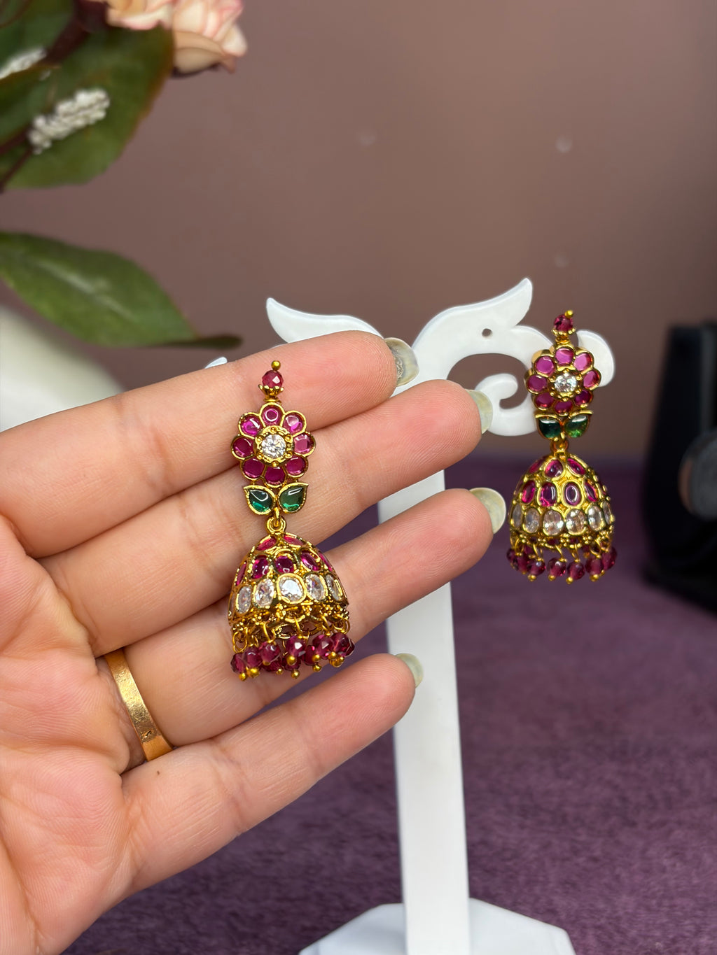 Traditional Jadau Kundan Earrings