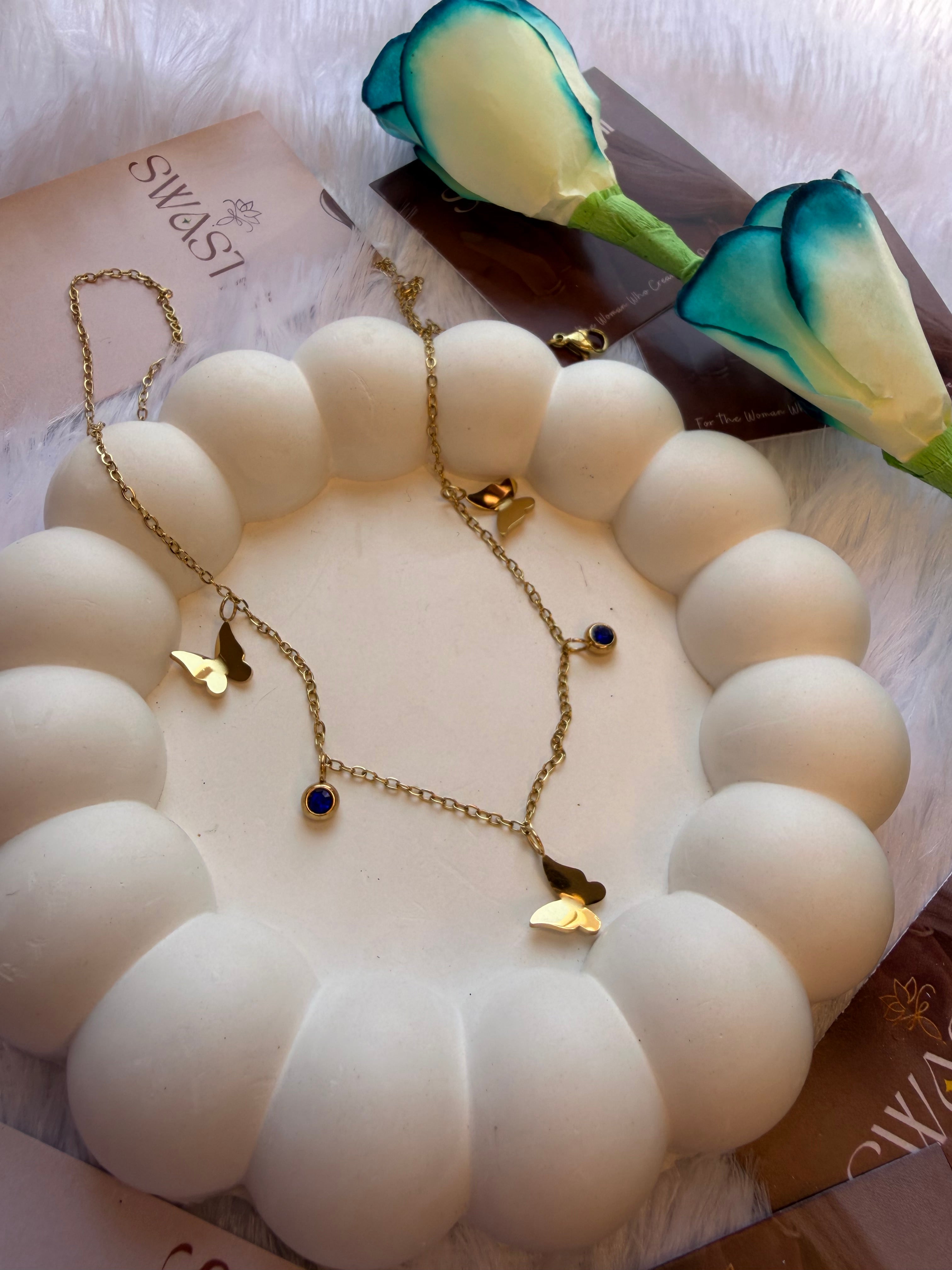 Anti Tarnish Butterfly Chain