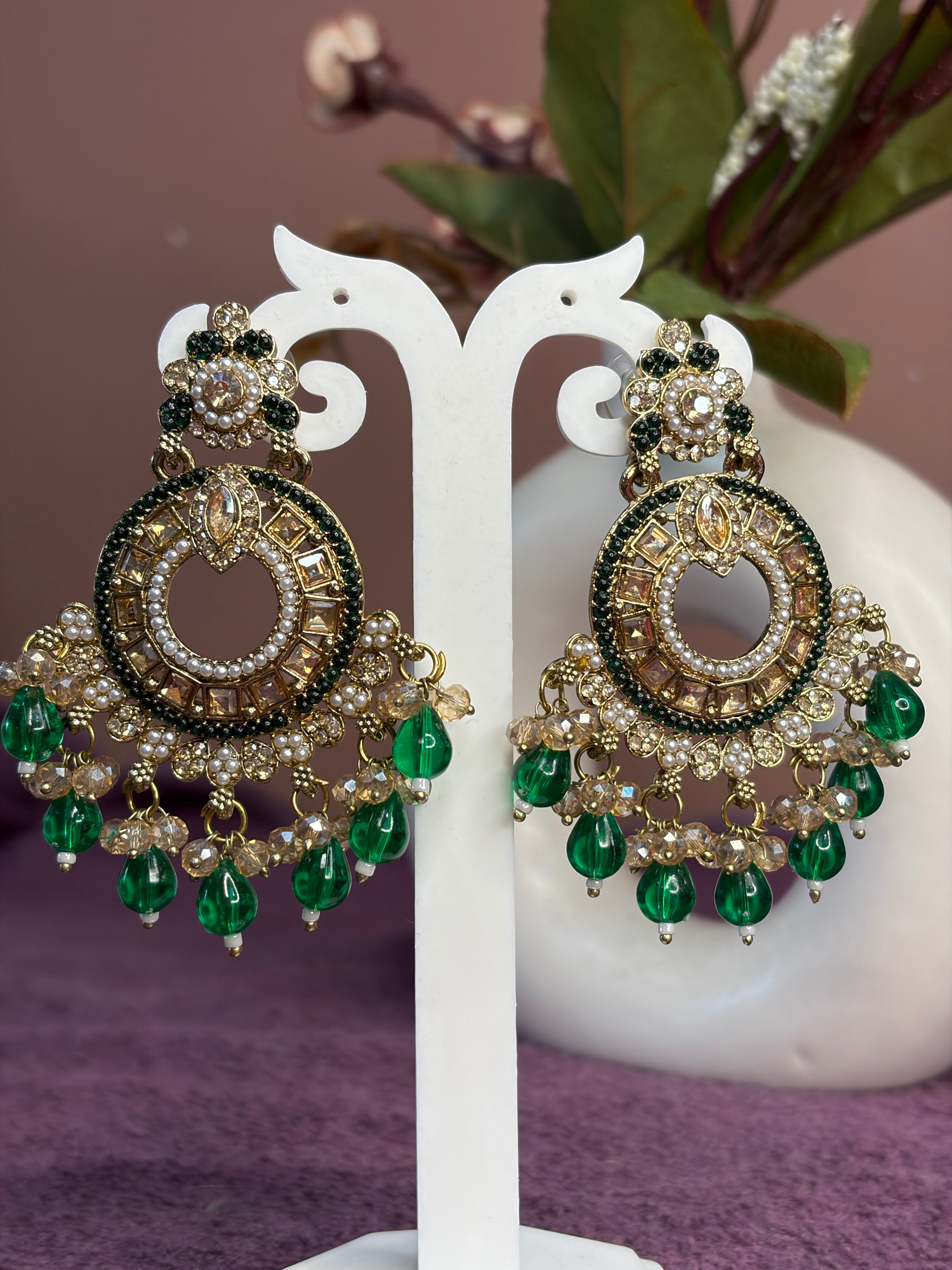 Green Earrings
