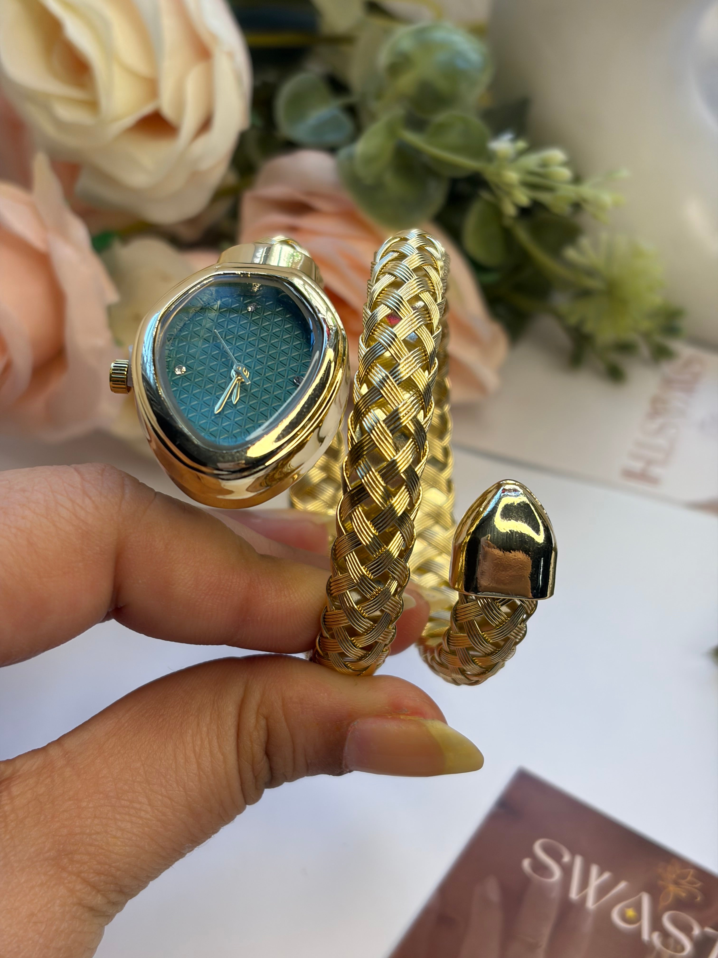 Blue Dial Snake Watch