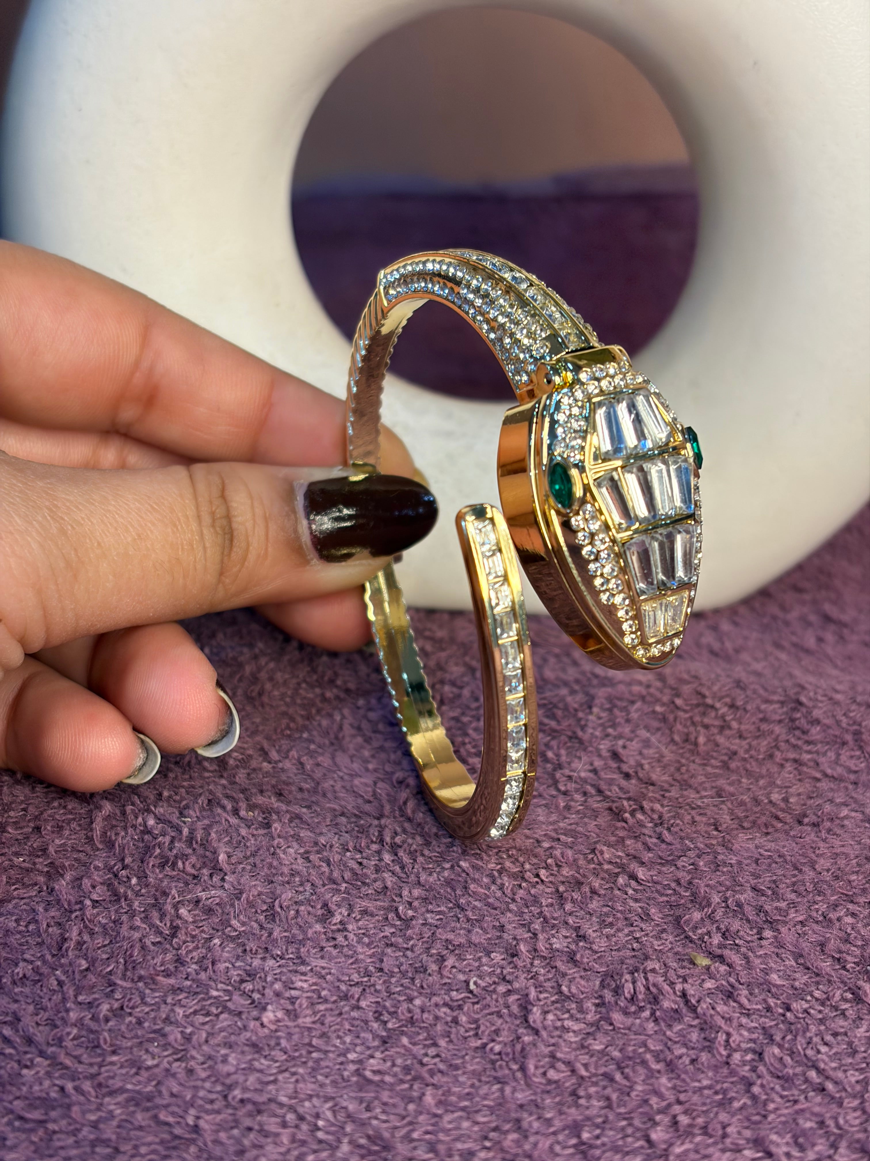 White Snake kada Watch