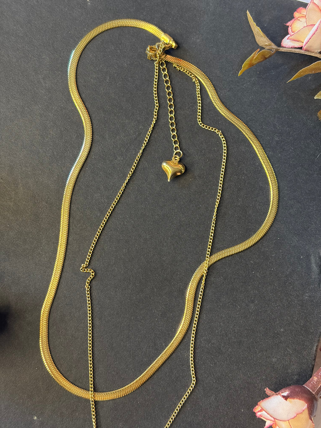 Anti Tarnish white Emerald Layered Chain