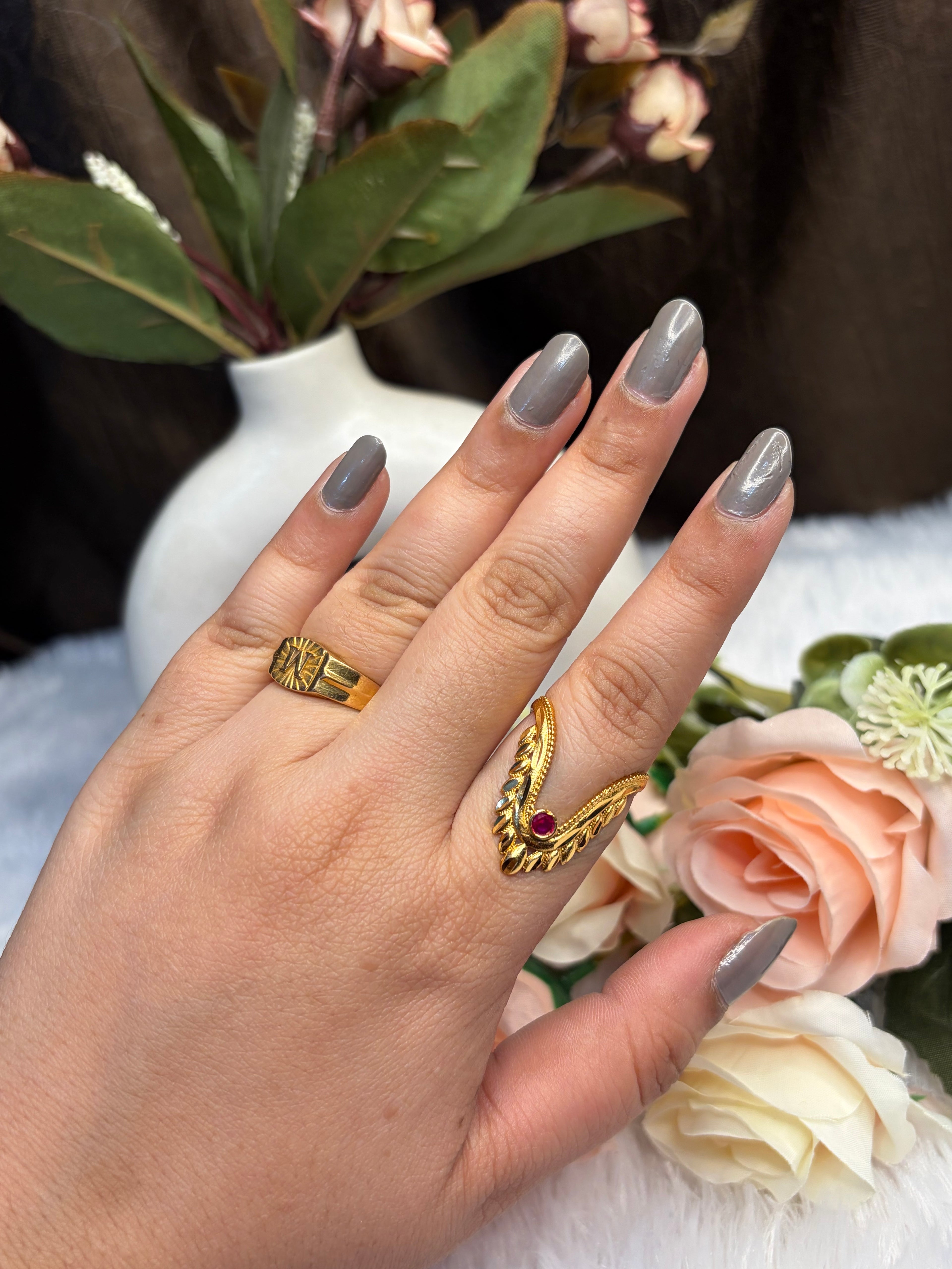 Vanki Ring with Pink Stone