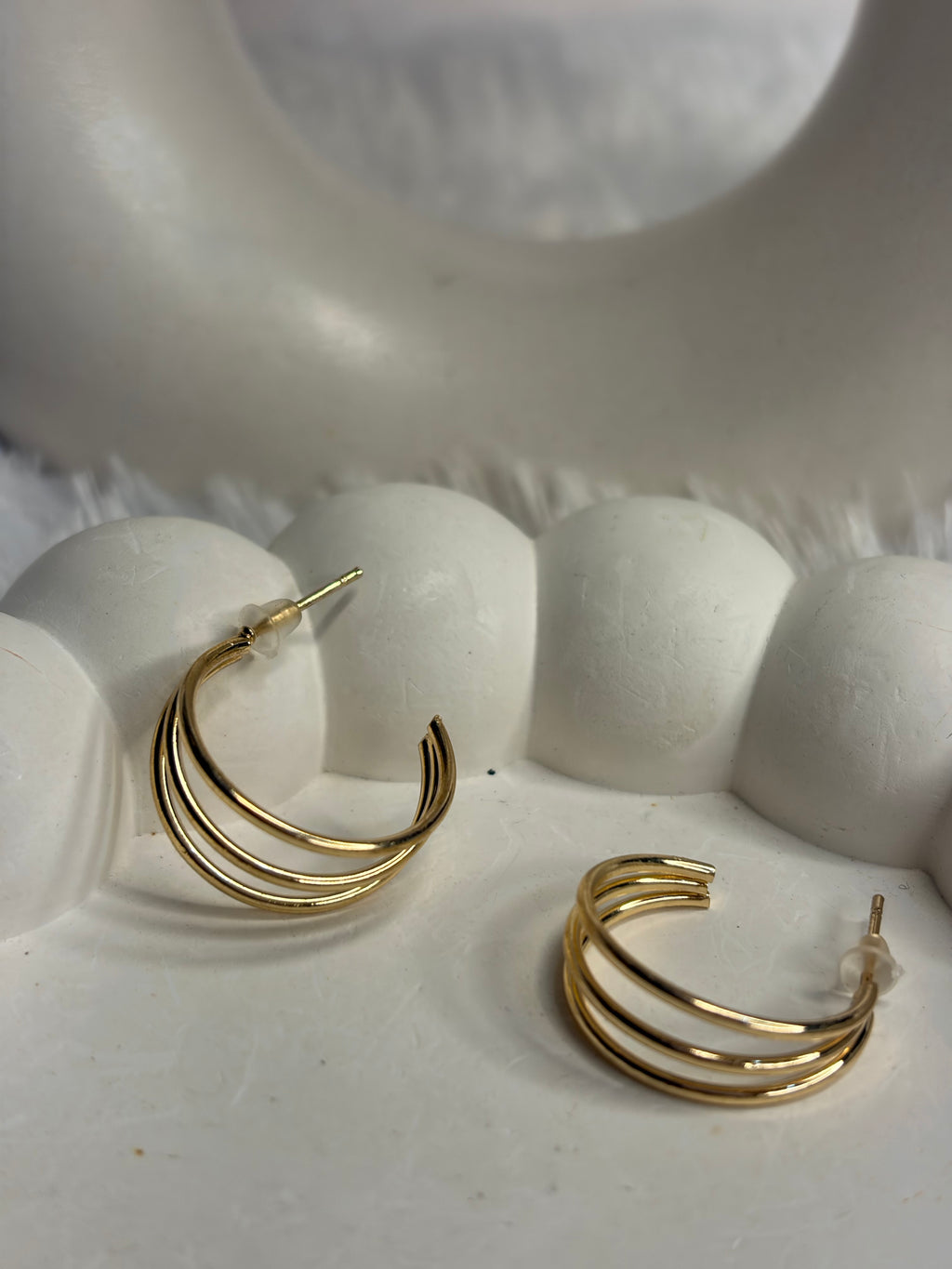 Anti Tarnish Half Ring Earrings