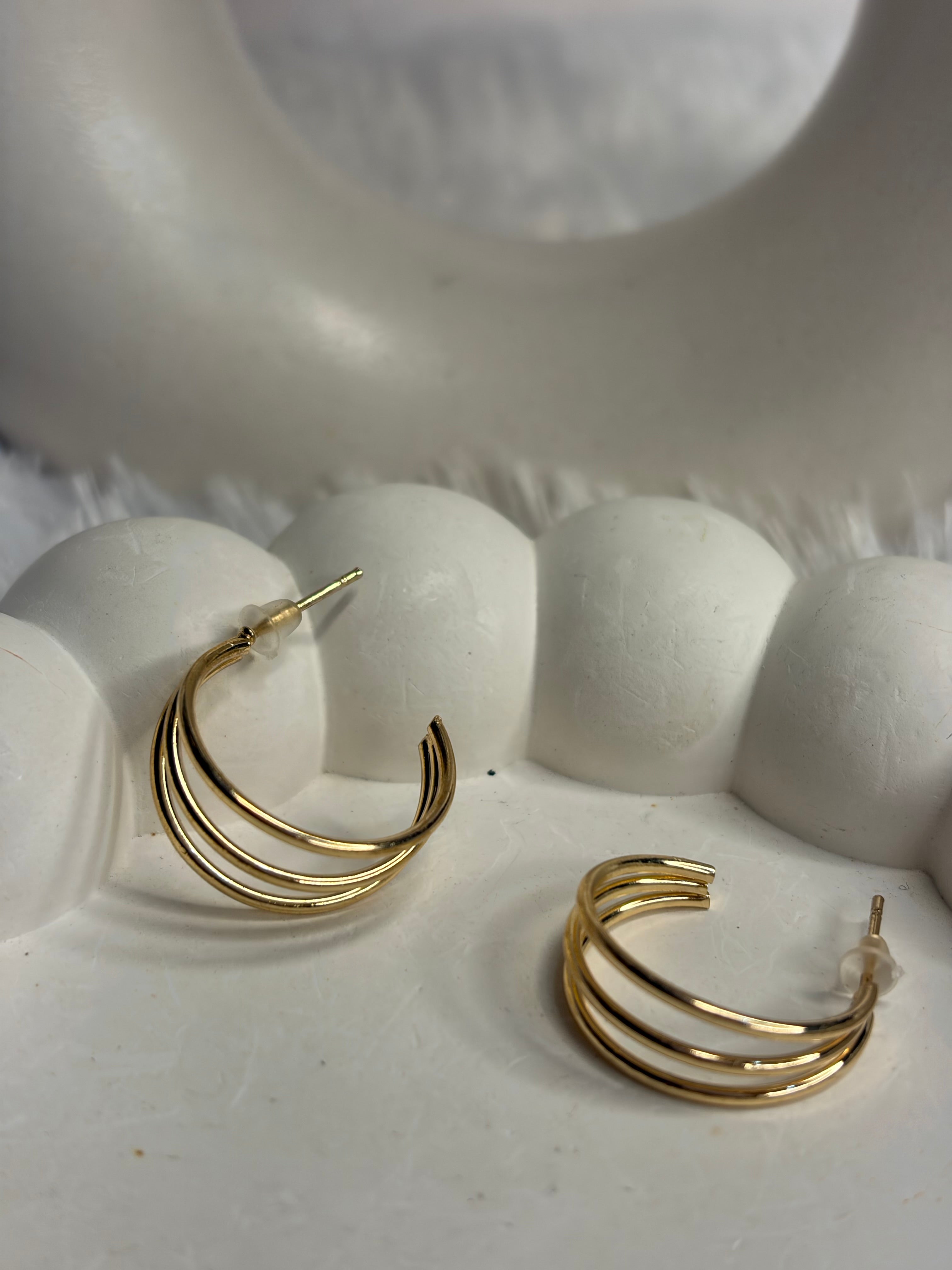 Anti Tarnish Half Ring Earrings