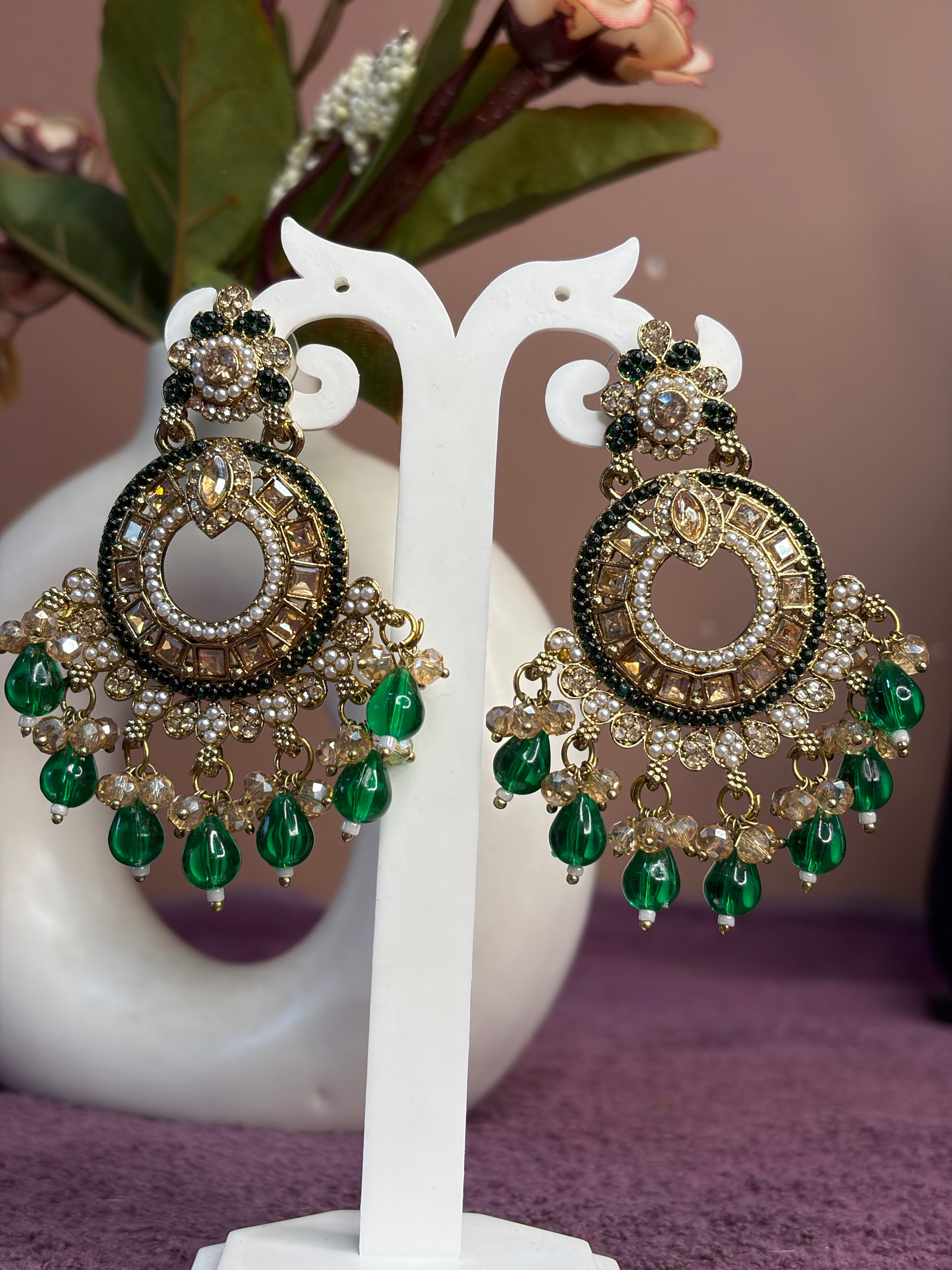 Green Earrings