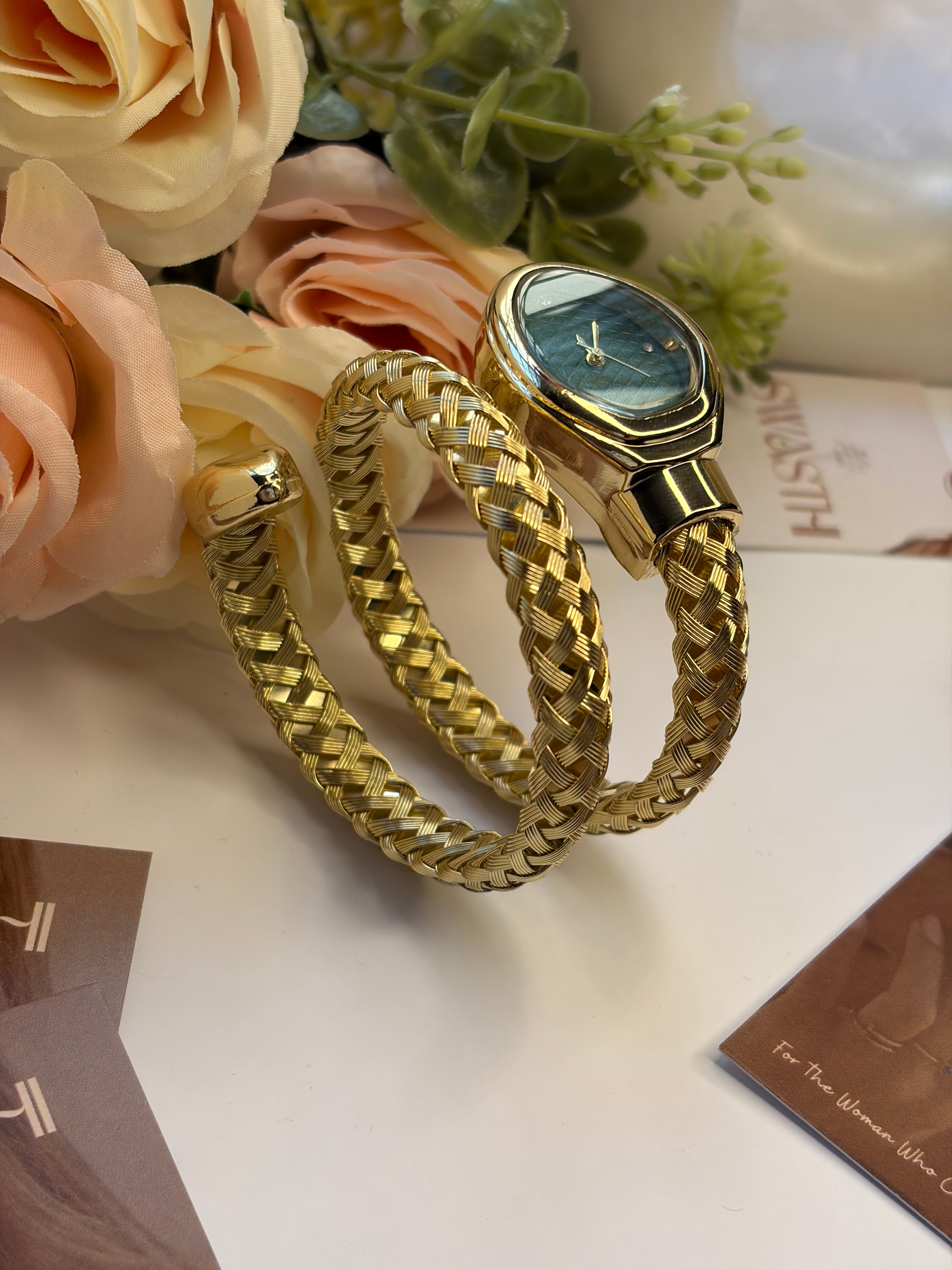 Blue Dial Snake Watch