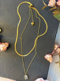 Anti Tarnish white Emerald Layered Chain