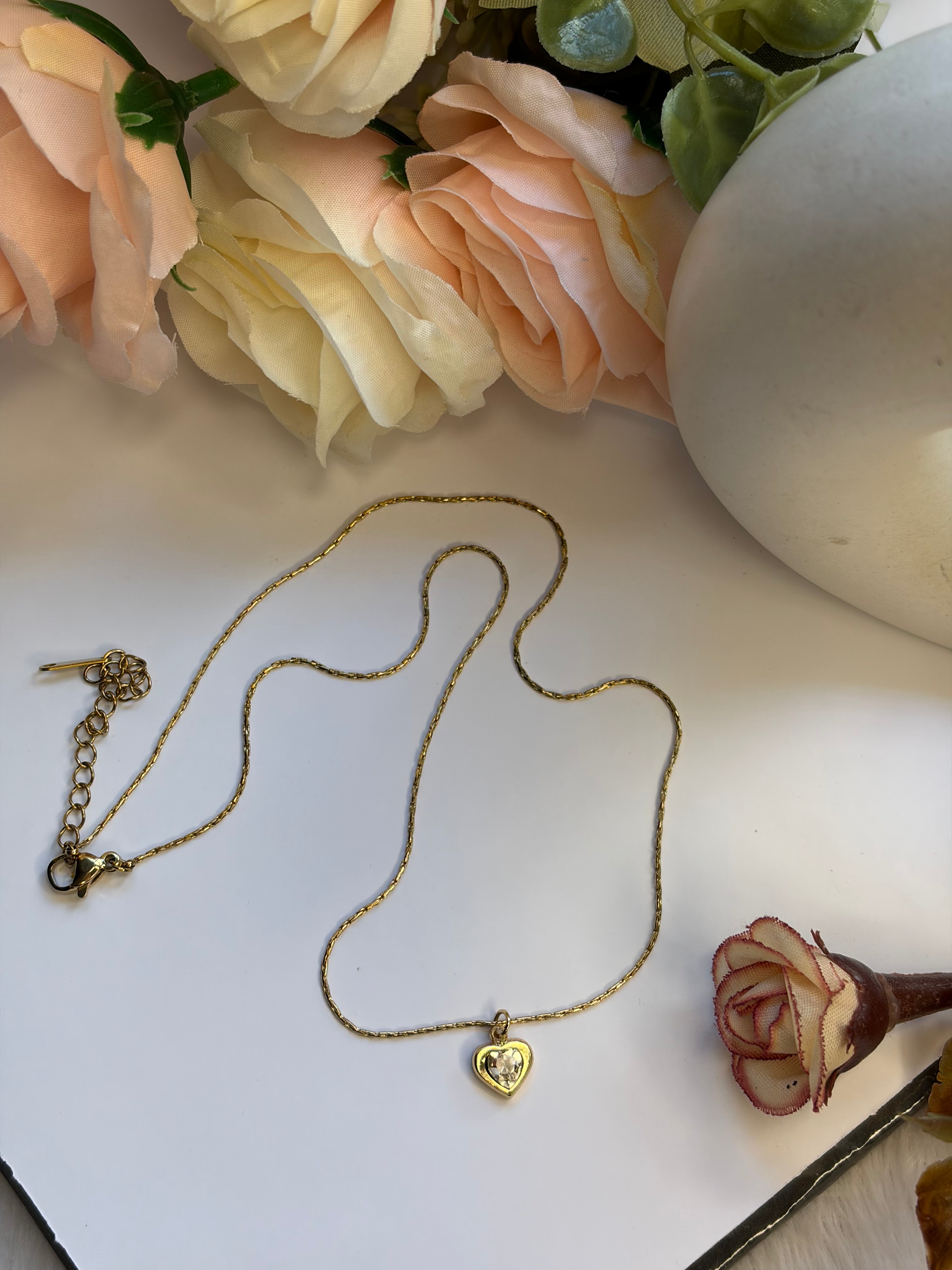 Anti Tarnish Heart Locket Chain