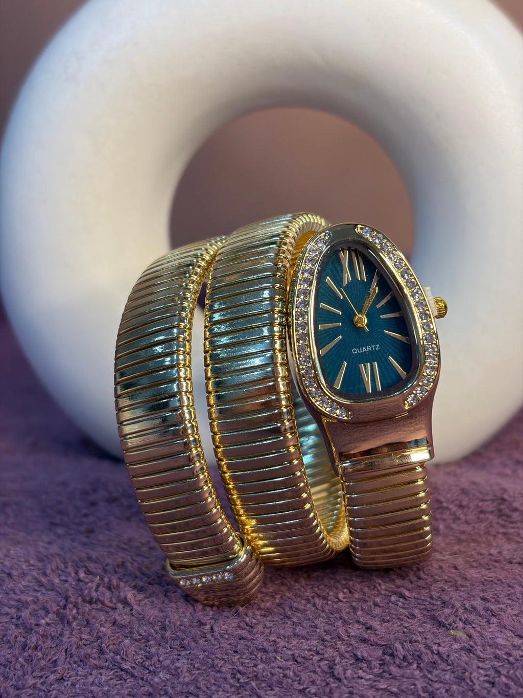 Snake Watch With Blue Dial