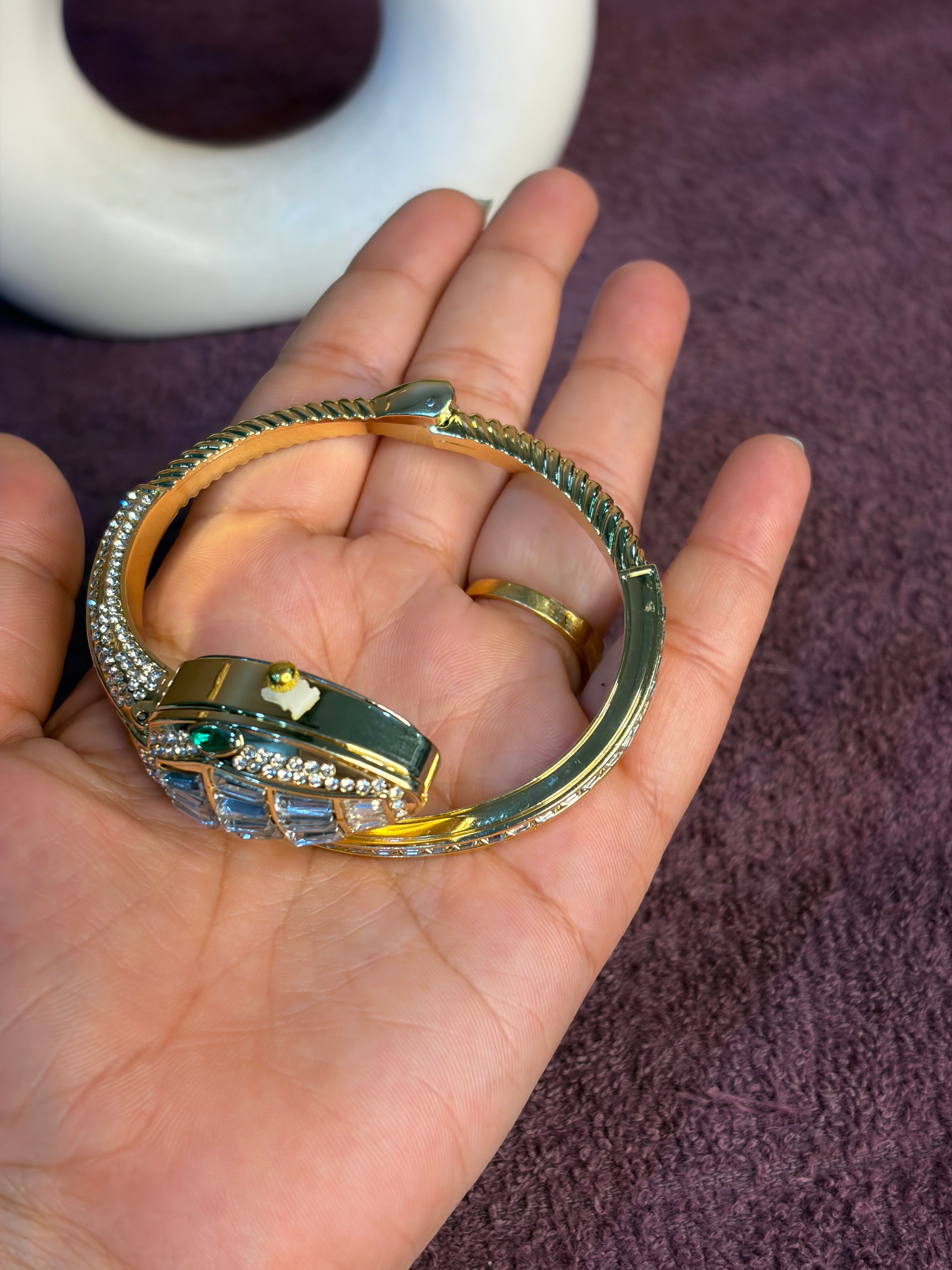 White Snake kada Watch