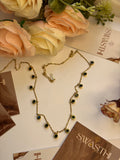 Green Colour Stone Chain