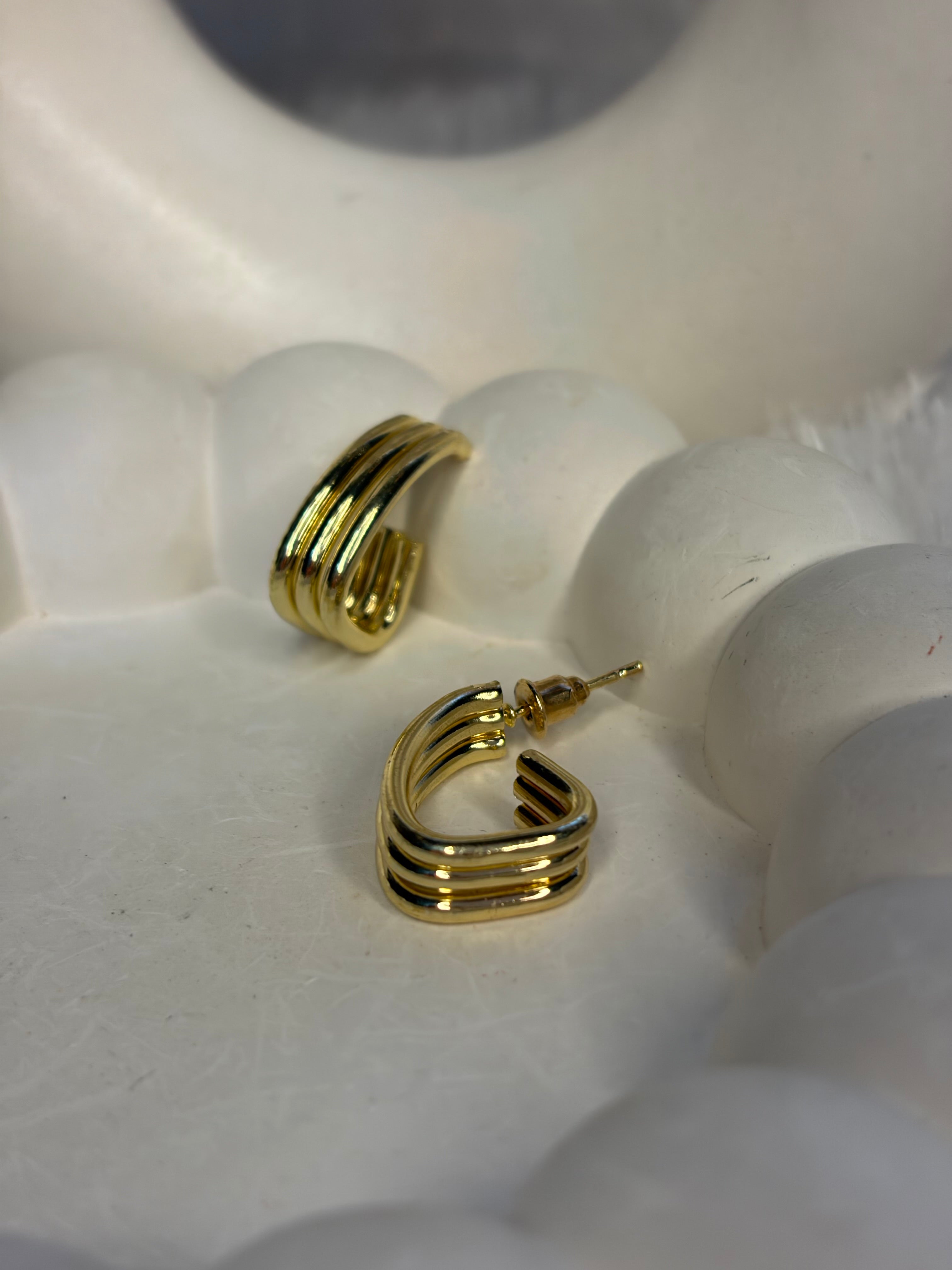 Anti Tarnish Half Ring Earrings
