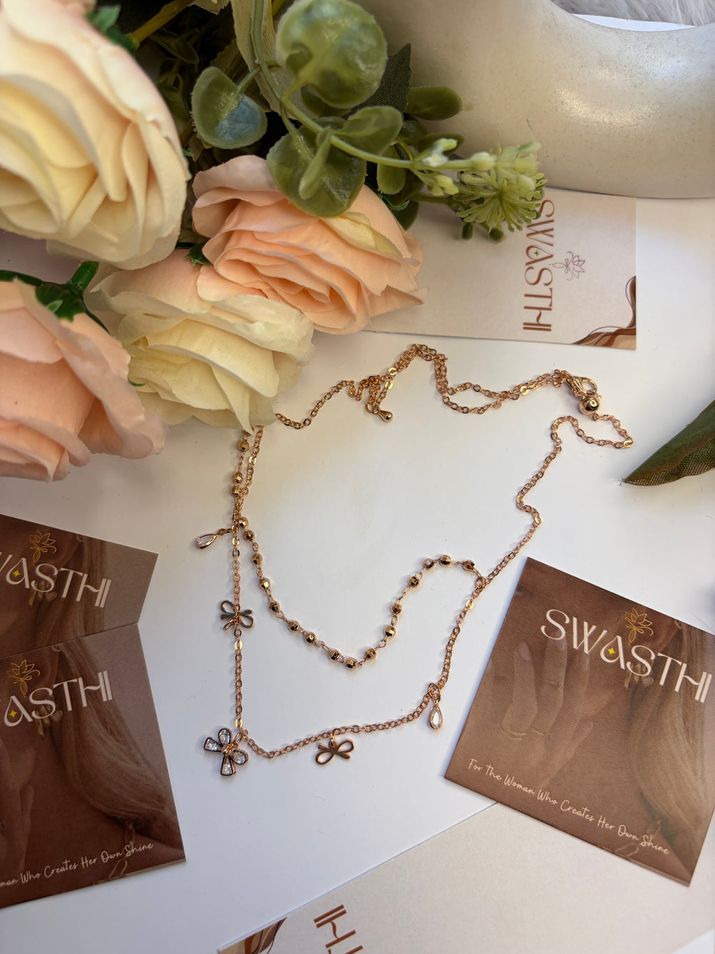 Rose Gold Double Layered Necklace Chain