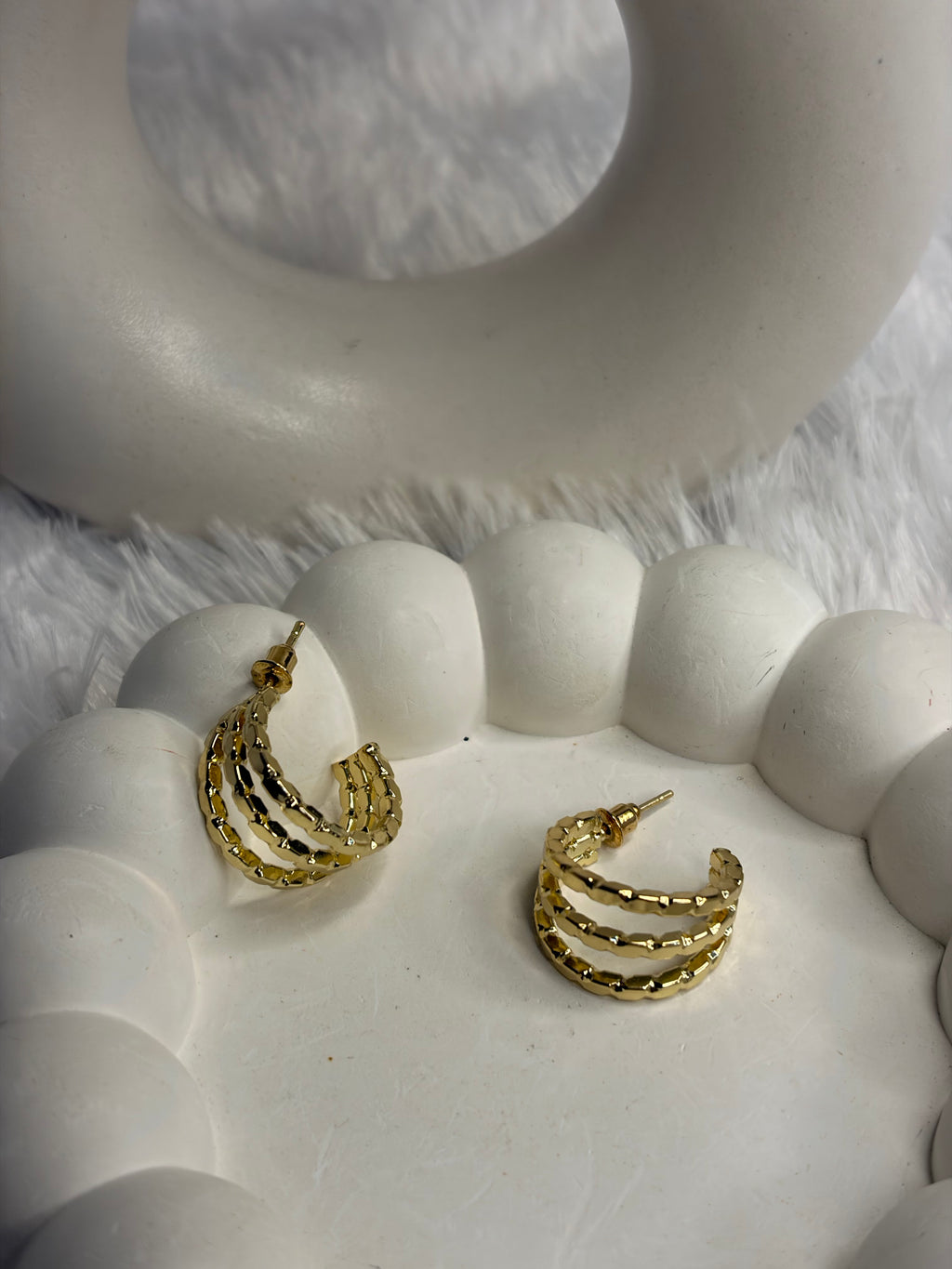 ANti Tarnish Half Ring Earrings
