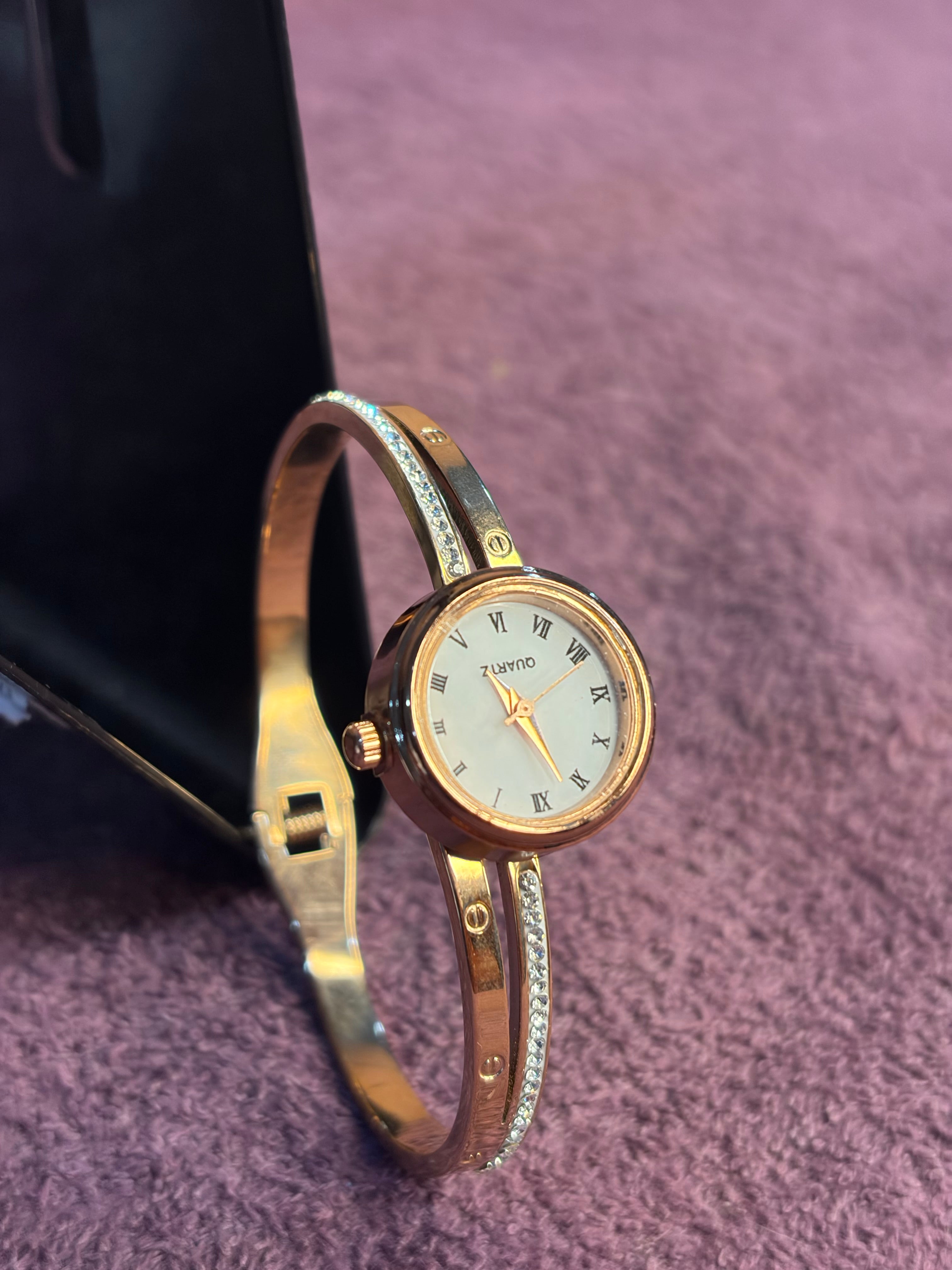 Rose gold Kada Watch