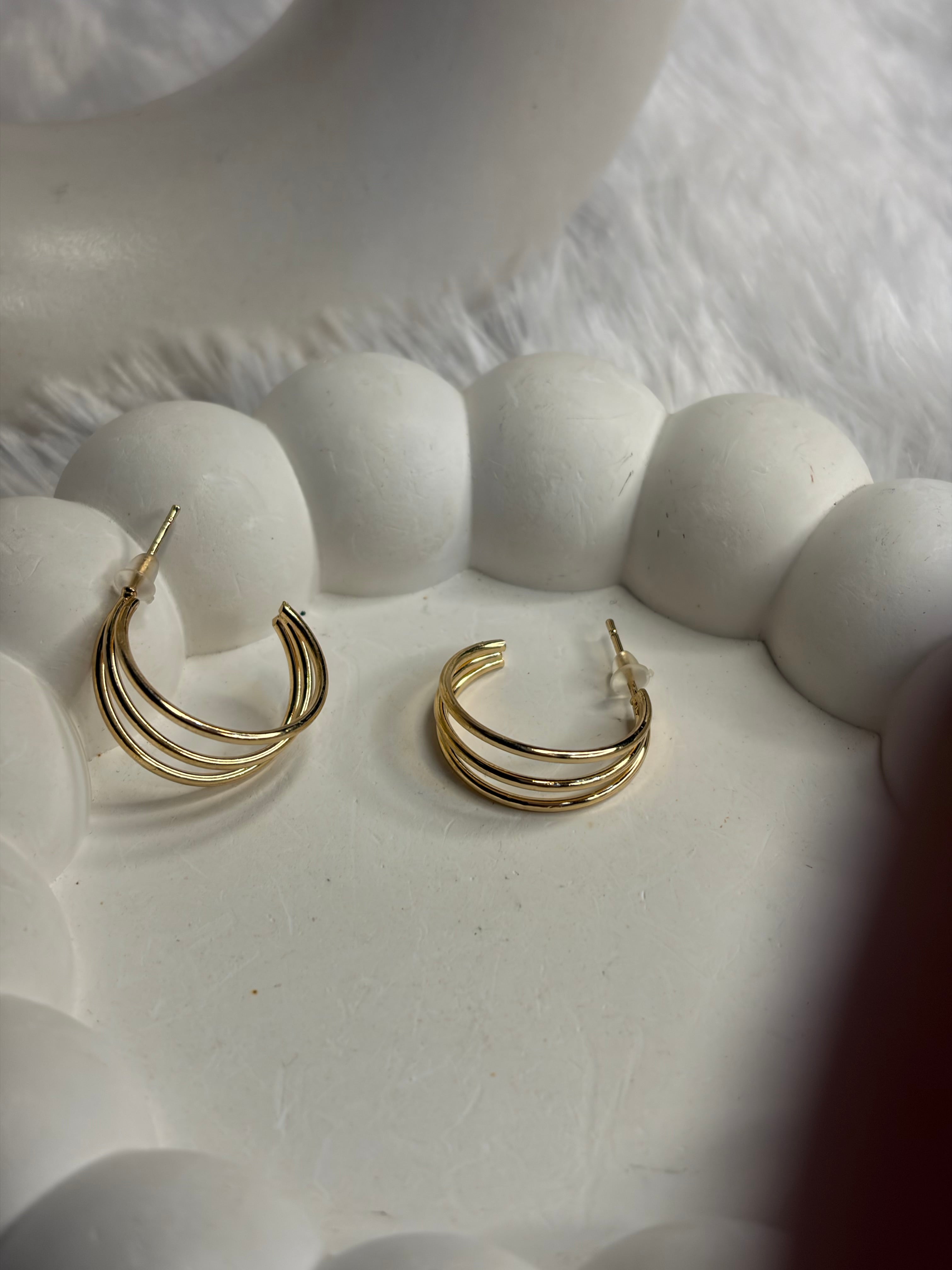 Anti Tarnish Half Ring Earrings