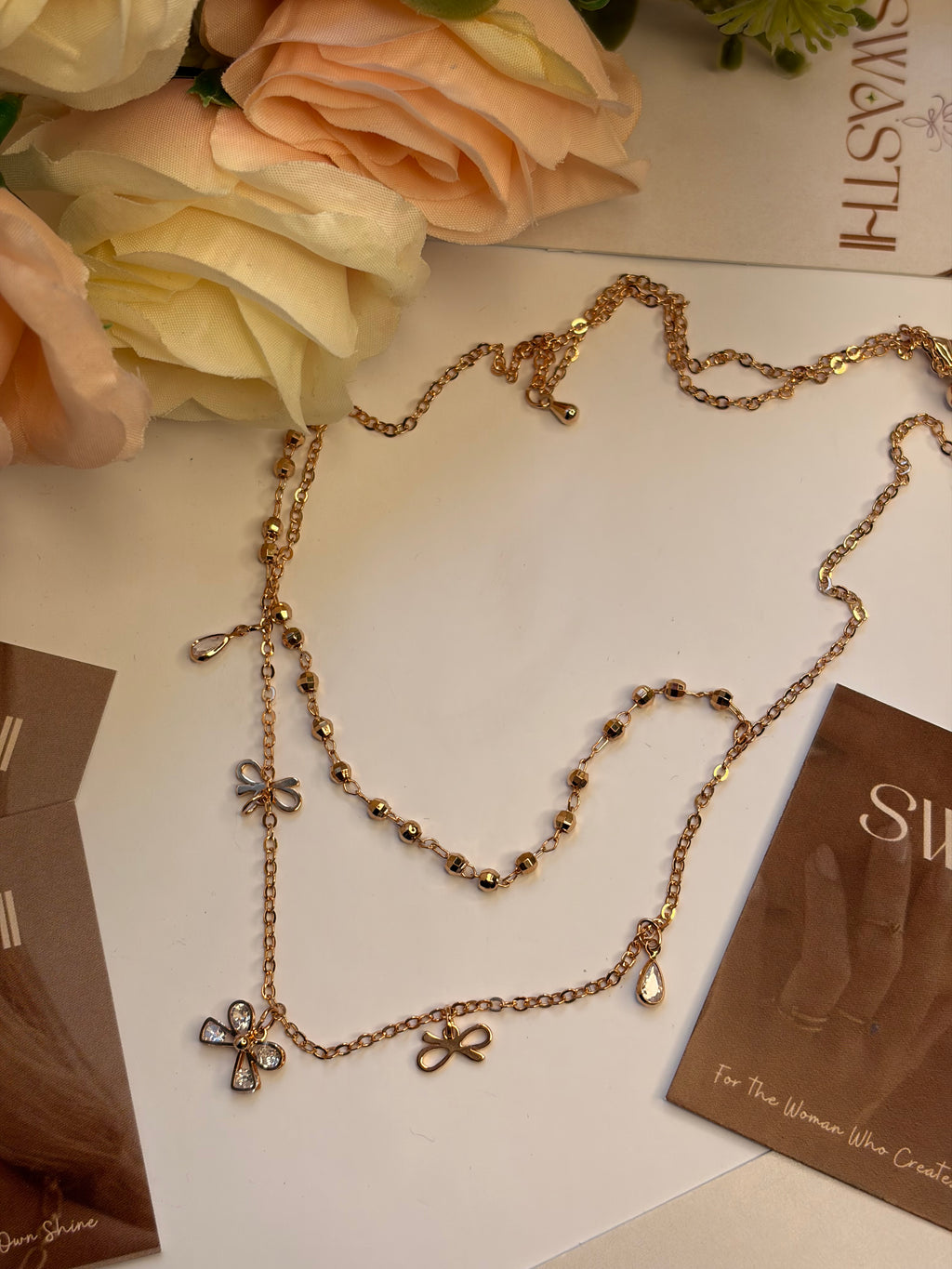 Rose Gold Double Layered Necklace Chain