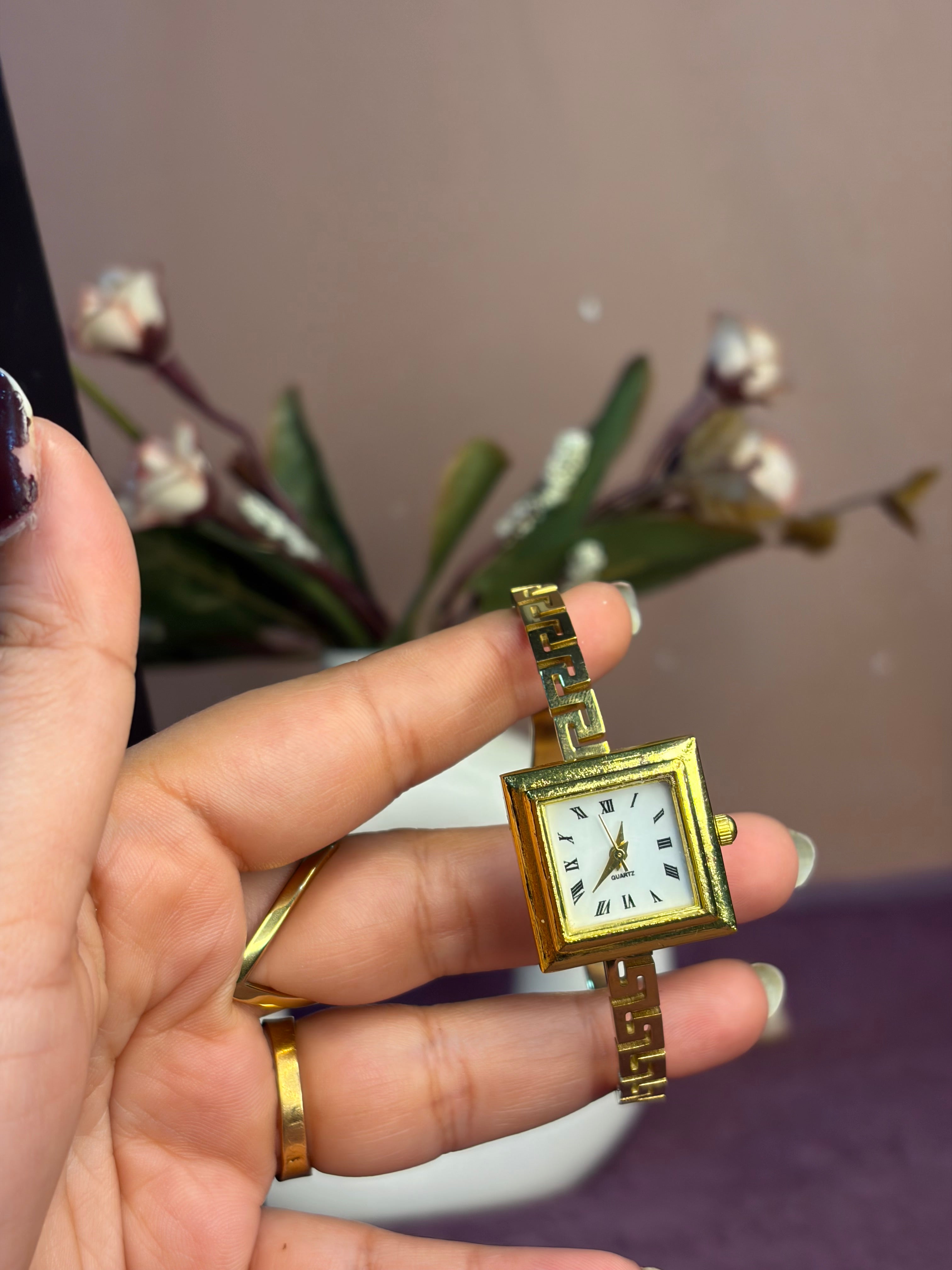 Gold Kada Watch