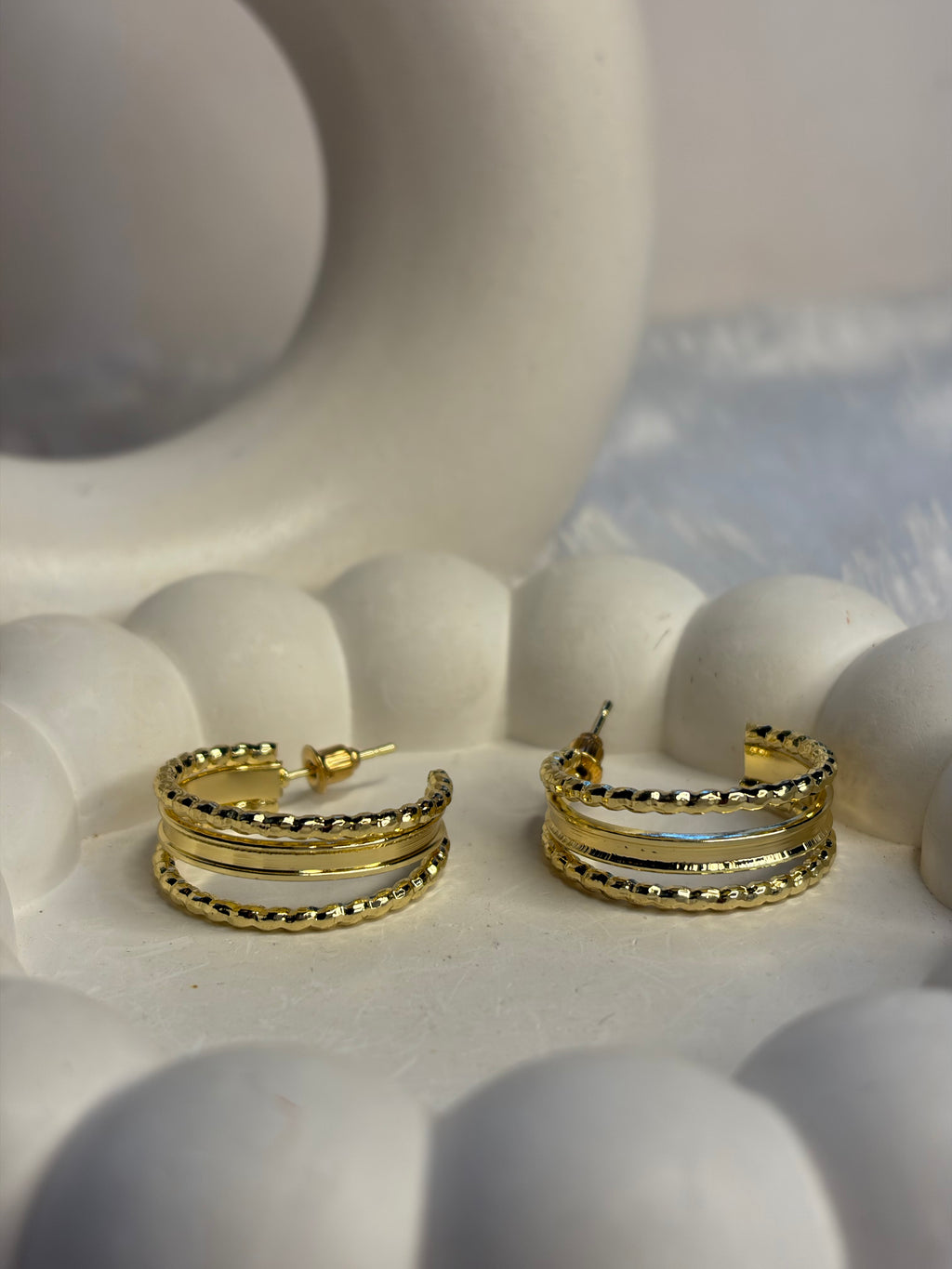 Anti Tarnish Half Ring Earrings