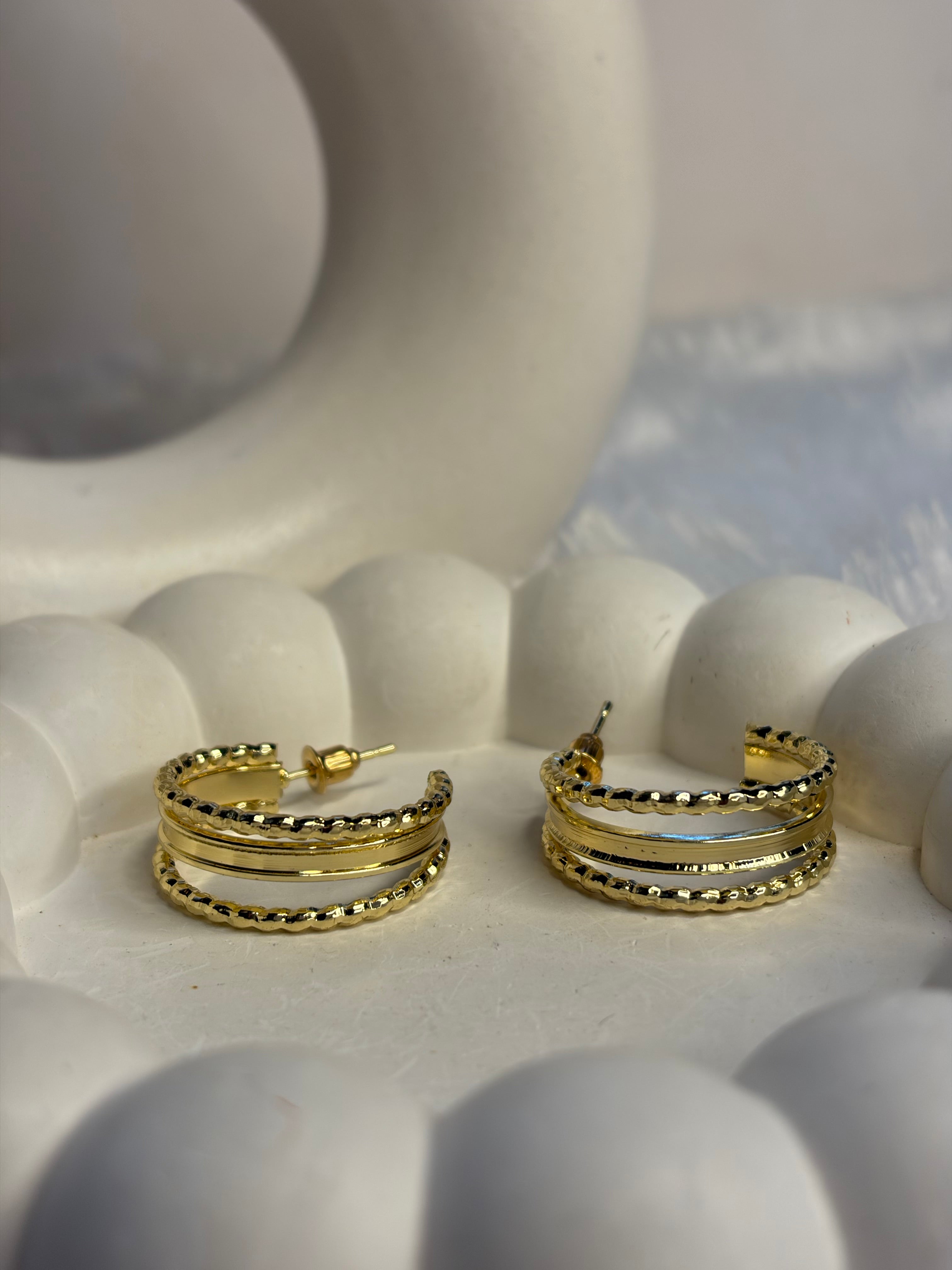 Anti Tarnish Half Ring Earrings