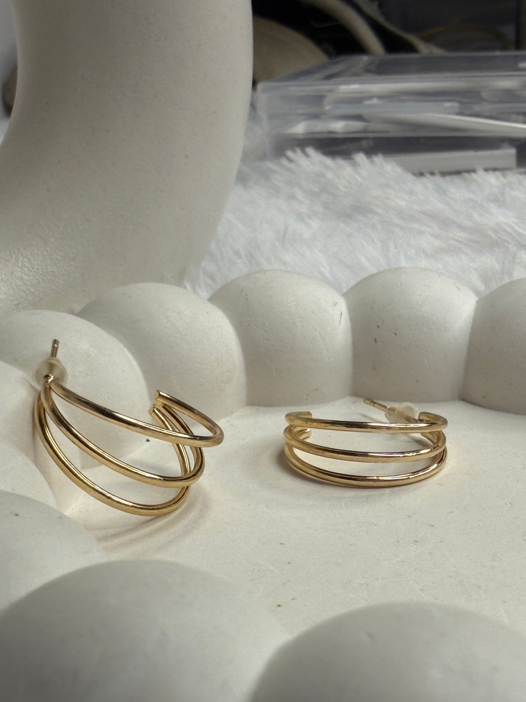 Anti Tarnish Half Ring Earrings