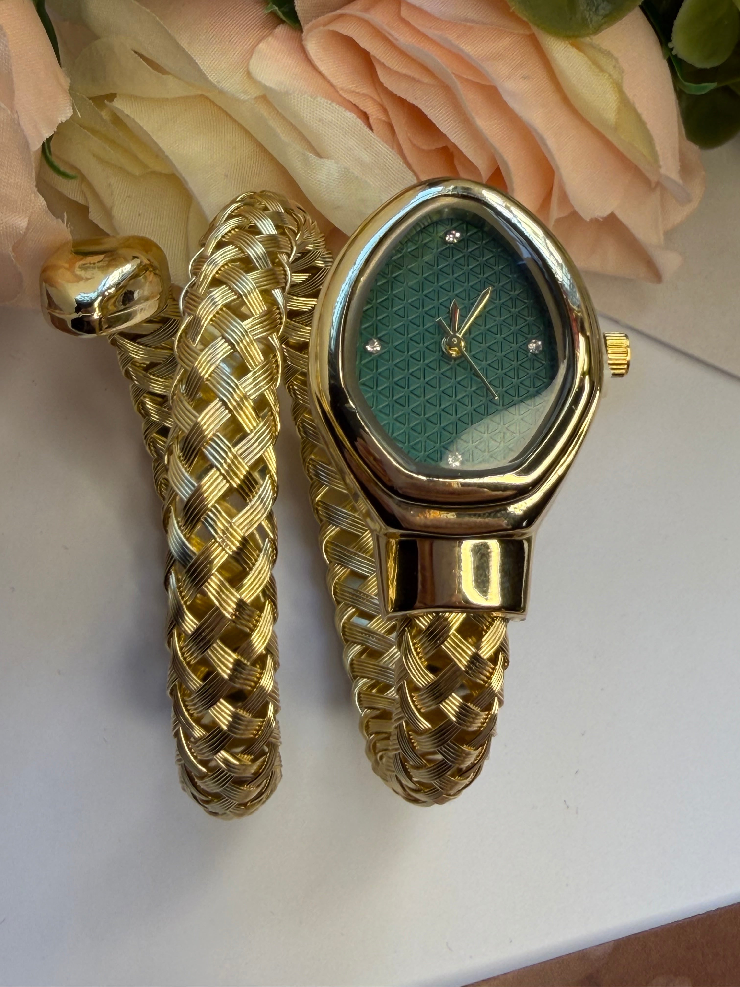 Blue Dial Snake Watch