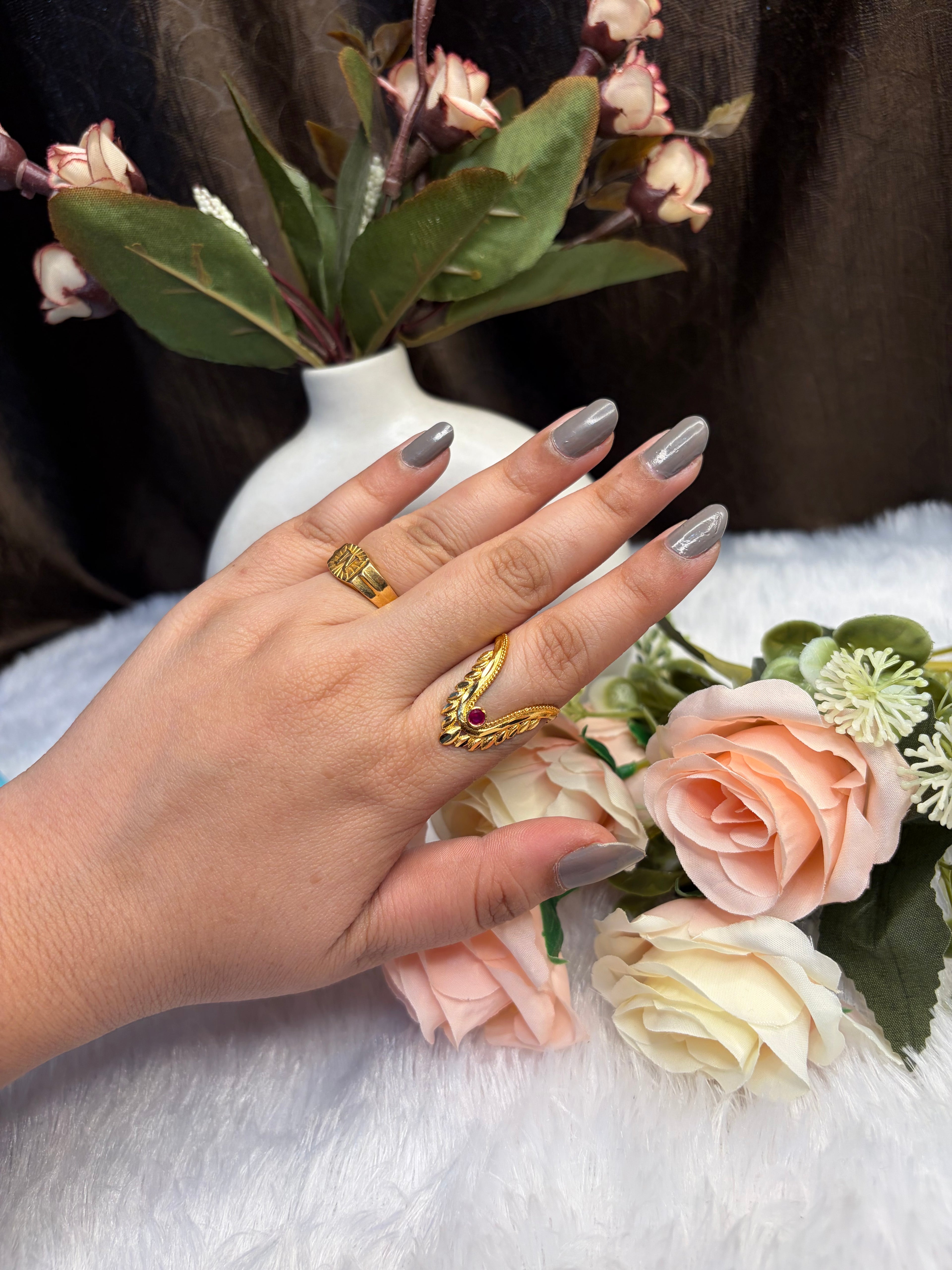 Vanki Ring with Pink Stone
