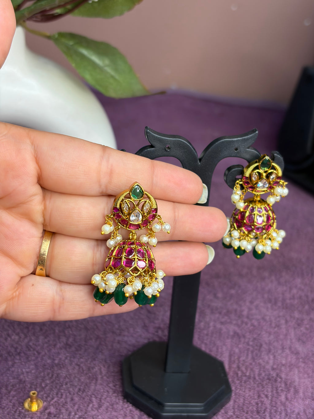 Traditional Jadau Kundan Earrings