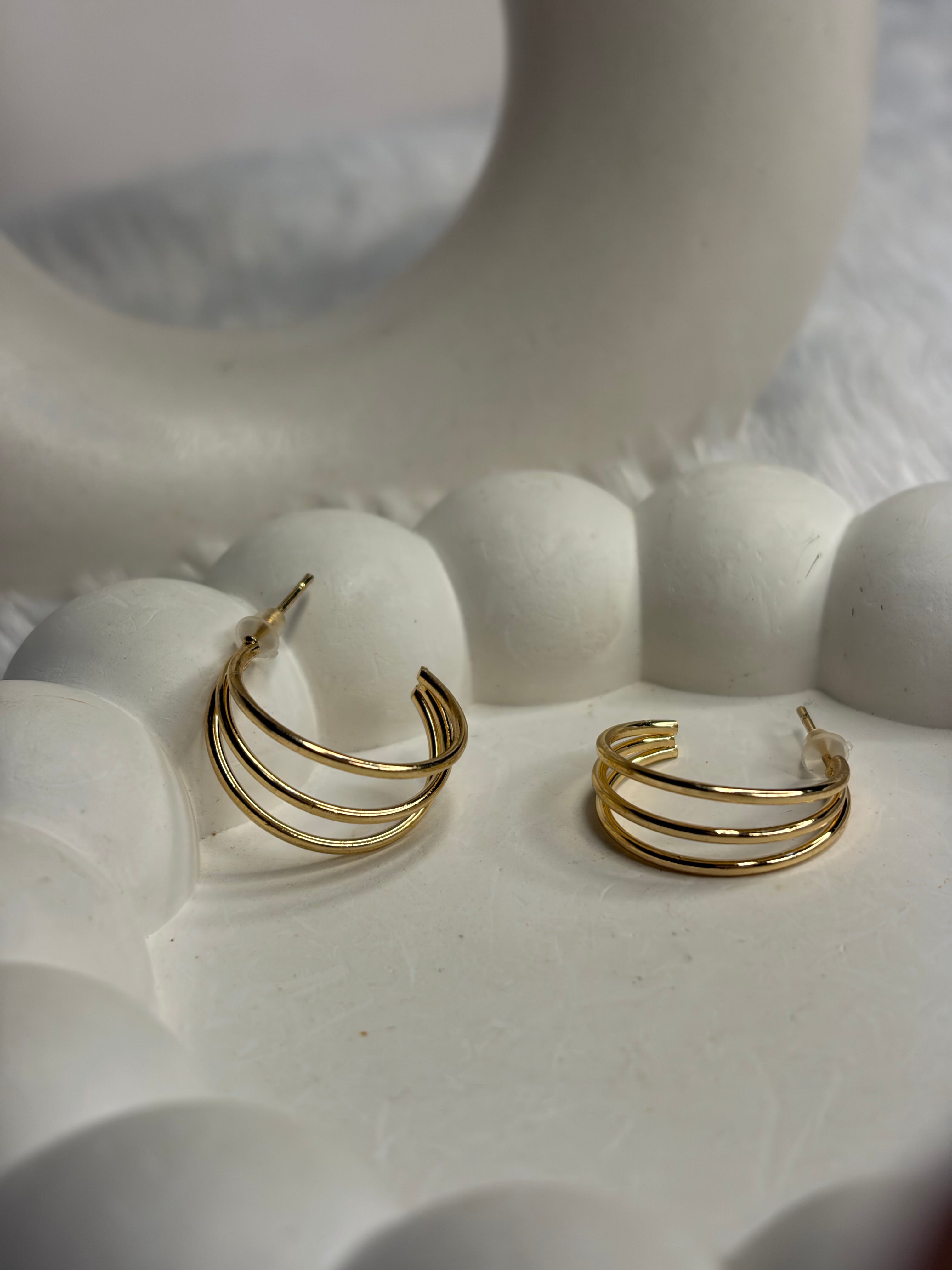 Anti Tarnish Half Ring Earrings